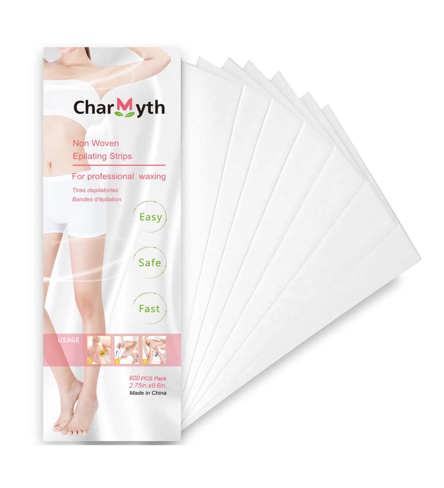 Charmyth Wax Strips for Hair Removal - 100 Fleece Strips for Face Upper Lip & Eyebrows | Perfect for Candles | International Shipping Available - Buy Online on GoSupps.com