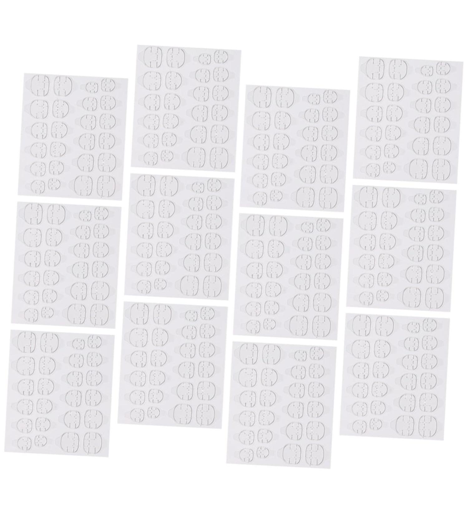 Mikinona 20 Transparent Sheets Double-Sided Nail Tabs for Press Nails Waterproof Nail Stickers with Various Easy to Apply Suitable for Professional Home Use - Buy Online on GoSupps.com