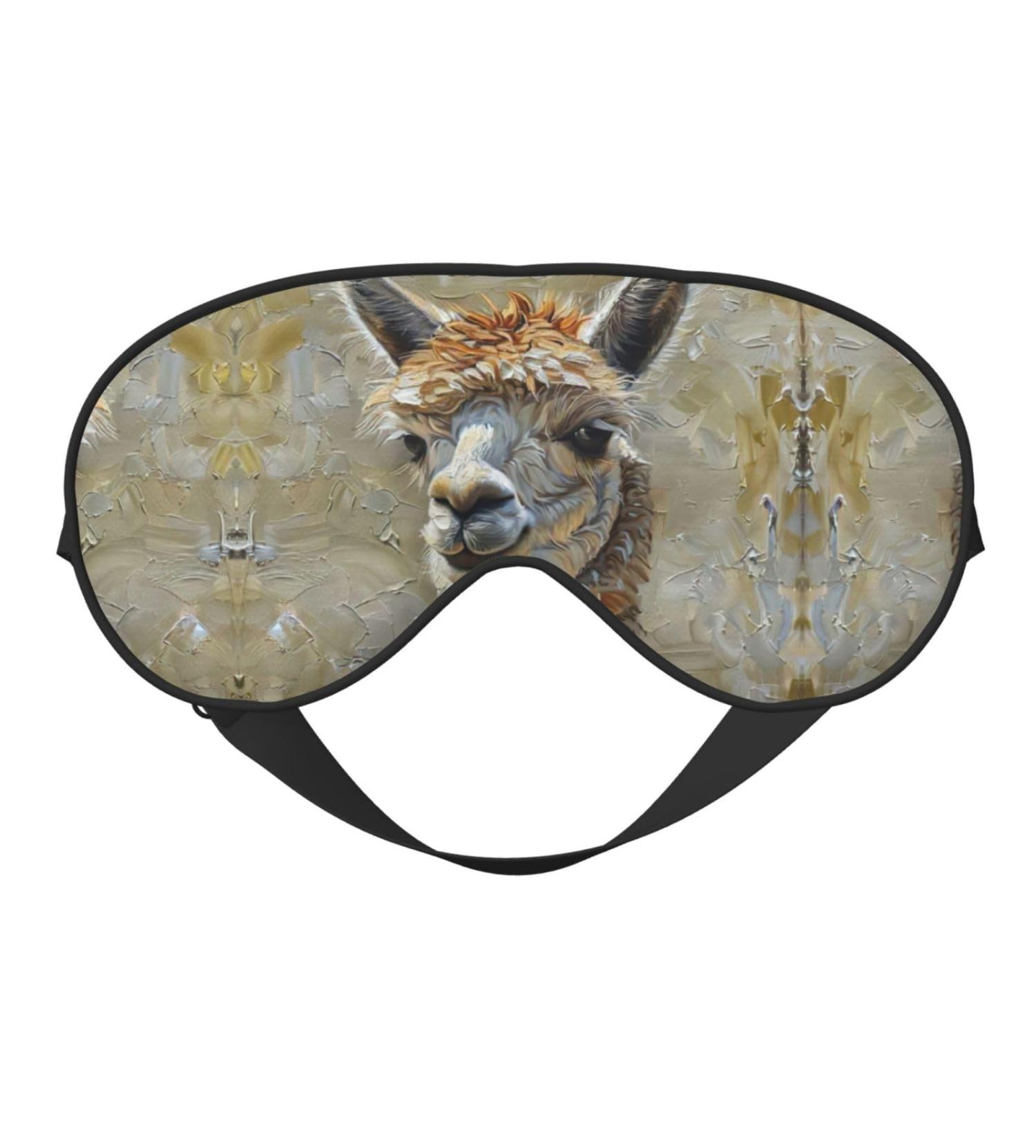 Alpaca Llama Print Double-Sided Eye Mask Soft and Light Blocking for Enhancing Sleep Quality - Buy Online on GoSupps.com