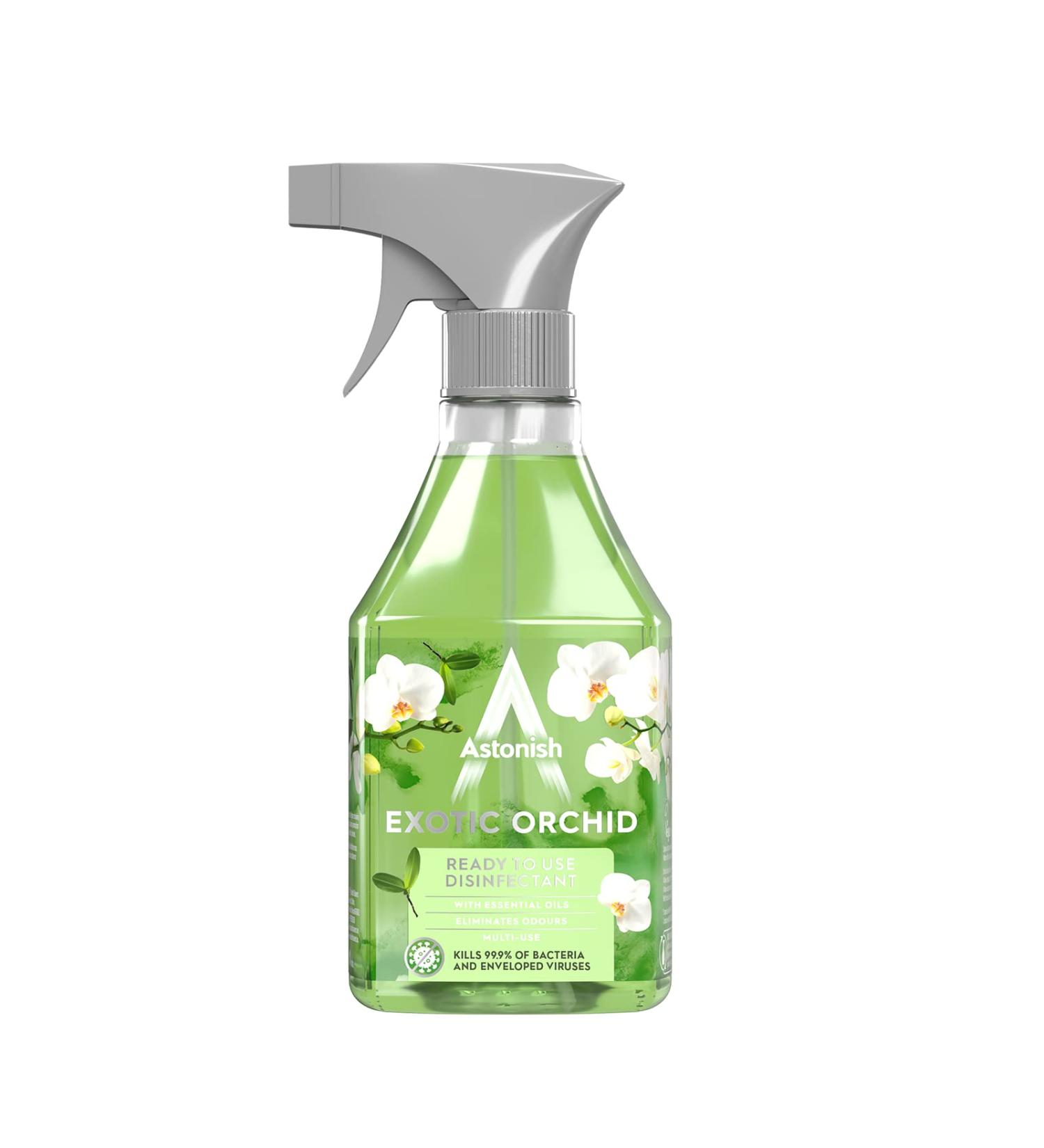 Astonish Vegan Disinfectant Spray 550ml - Exotic Orchid Scent - Virus & Germ Killer - Buy Online on GoSupps.com