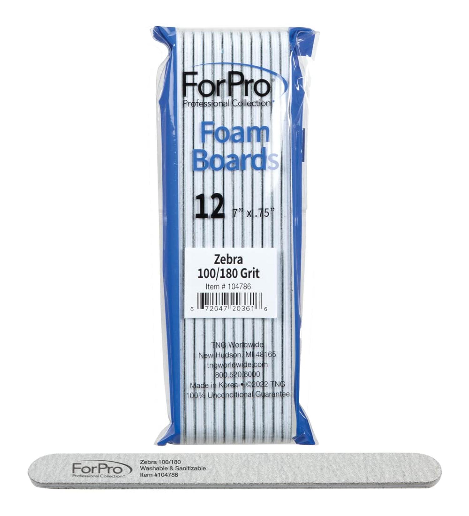 ForPro Zebra Nail Foam Boards 100/180 Grit 7L x .75W - 12-Count - Buy Online on GoSupps.com
