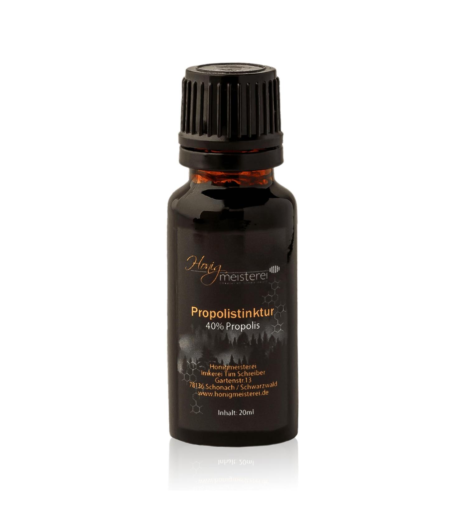 Buy Honigmeisterei Propolis Tincture 20ml - 40% Natural Propolis | Pure Additive-Free Drops from Black Forest Beekeeping - Buy Online on GoSupps.com