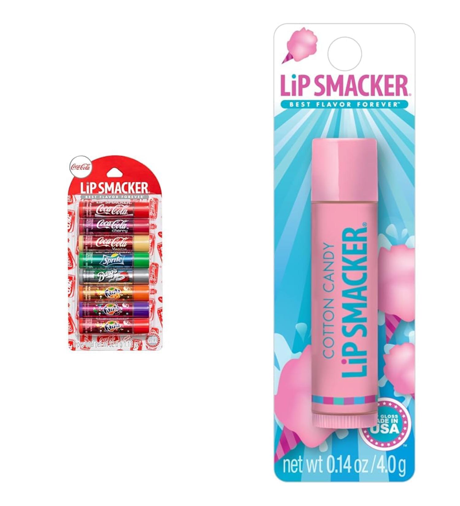 Lip Smacker Coca-Cola 8 Flavored Balms & Cotton Candy Lip Balm Bundle - Buy Online on GoSupps.com