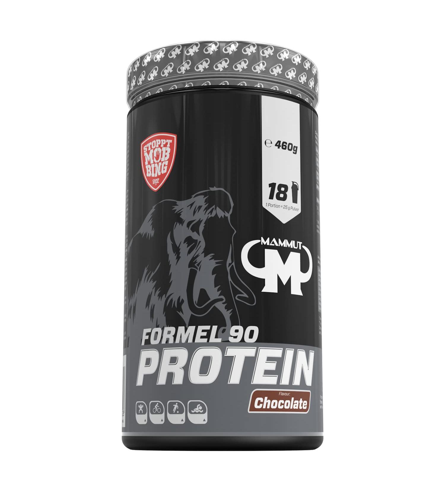 Mammut Nutrition Formula 90 Protein Shake - Chocolate | 4 Protein Sources: Soy Milk Whey & Egg | 460g Can | Best for Muscle Gain & Recovery - Buy Online on GoSupps.com