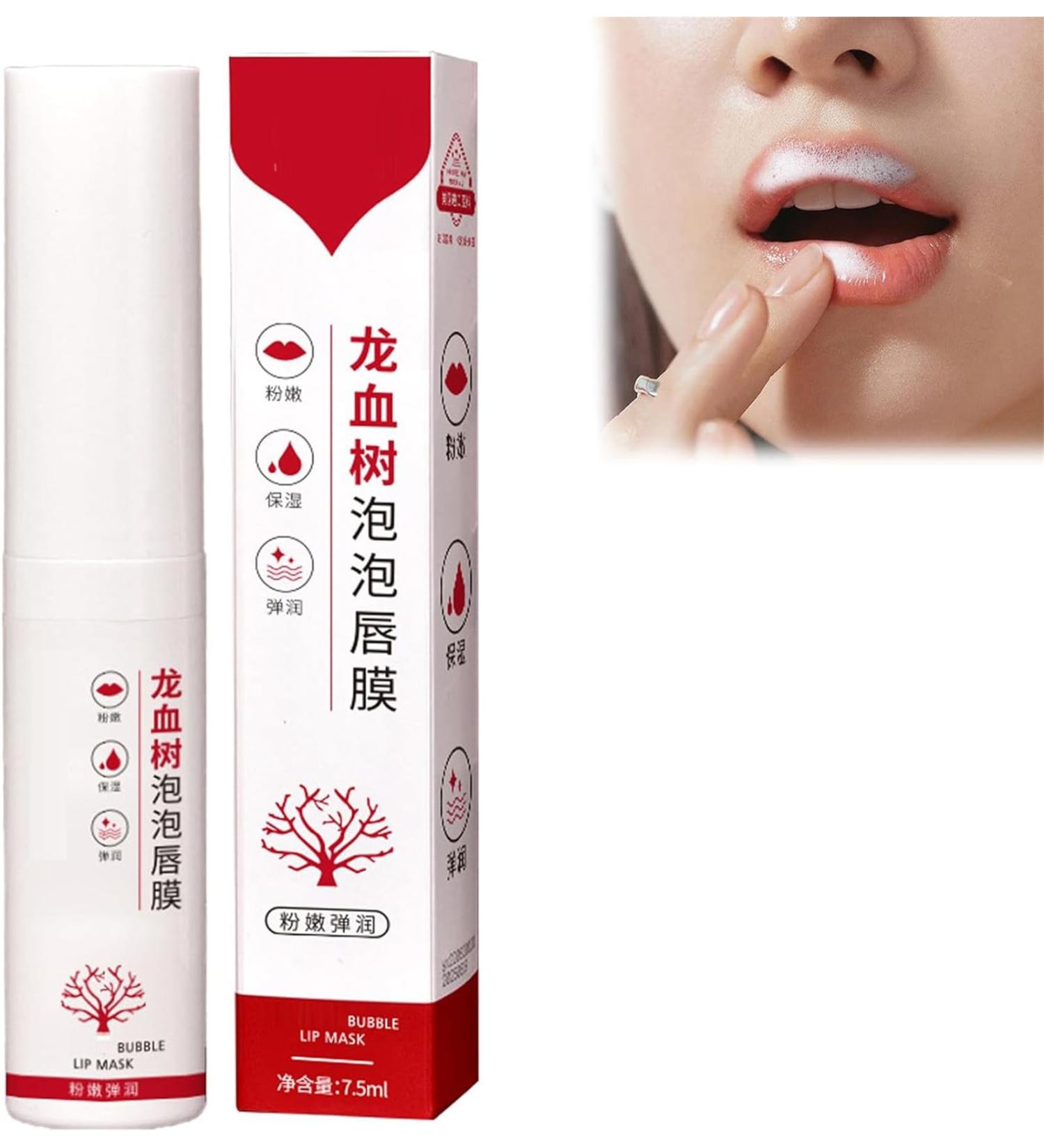 GeRRiT 2024 Dragons Blood Lip Balm Bubble Exfoliating Lip Mask Lip Scrub and Moisturizer Moisturizing Lip Mask for Lips Repair Lip Lines - Buy Online on GoSupps.com