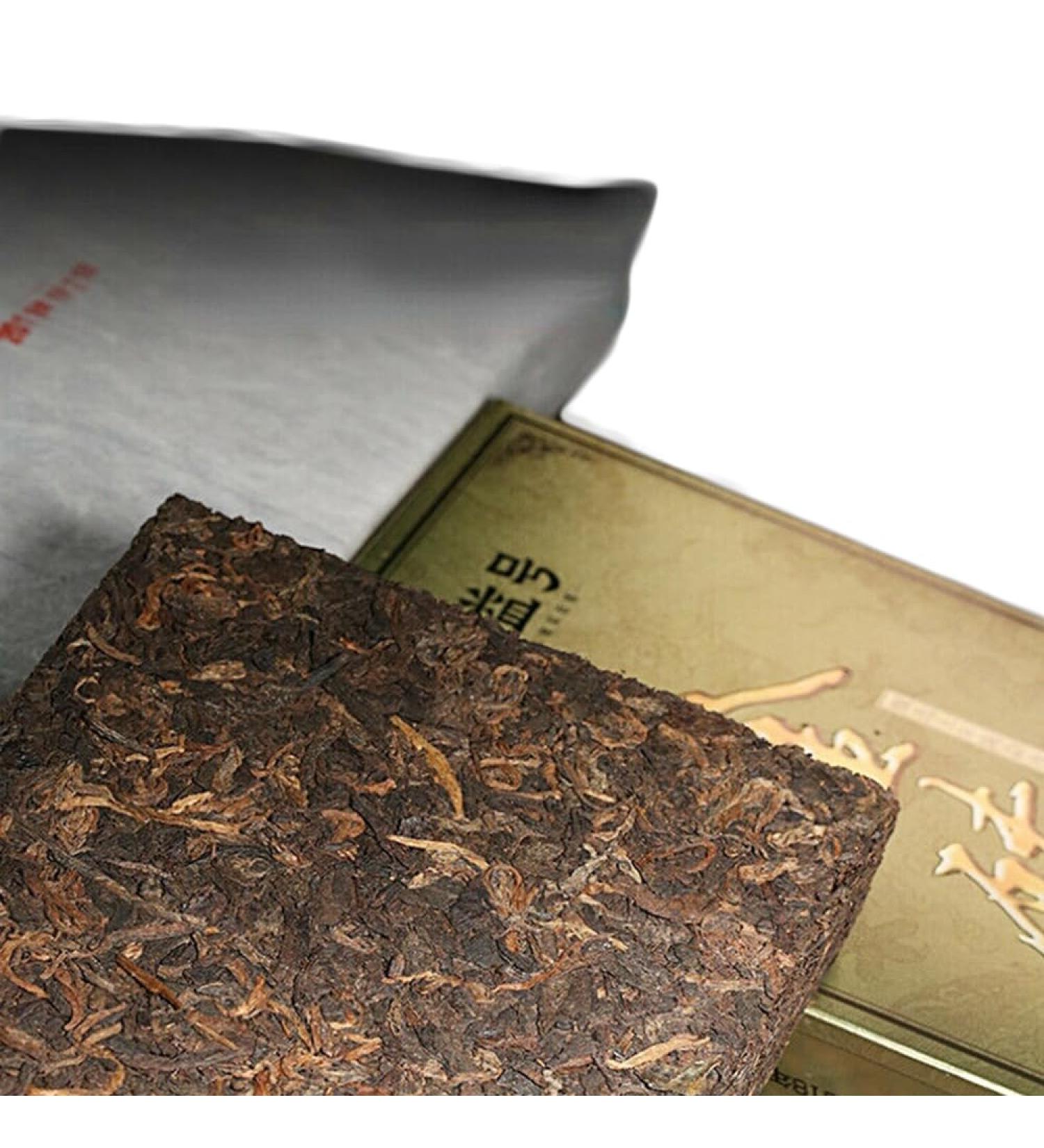 Th Pu-Erh vieilli chinois Yunnan th noir cuit Pu-erh artisanat brique dor e 1000g - Buy Online on GoSupps.com