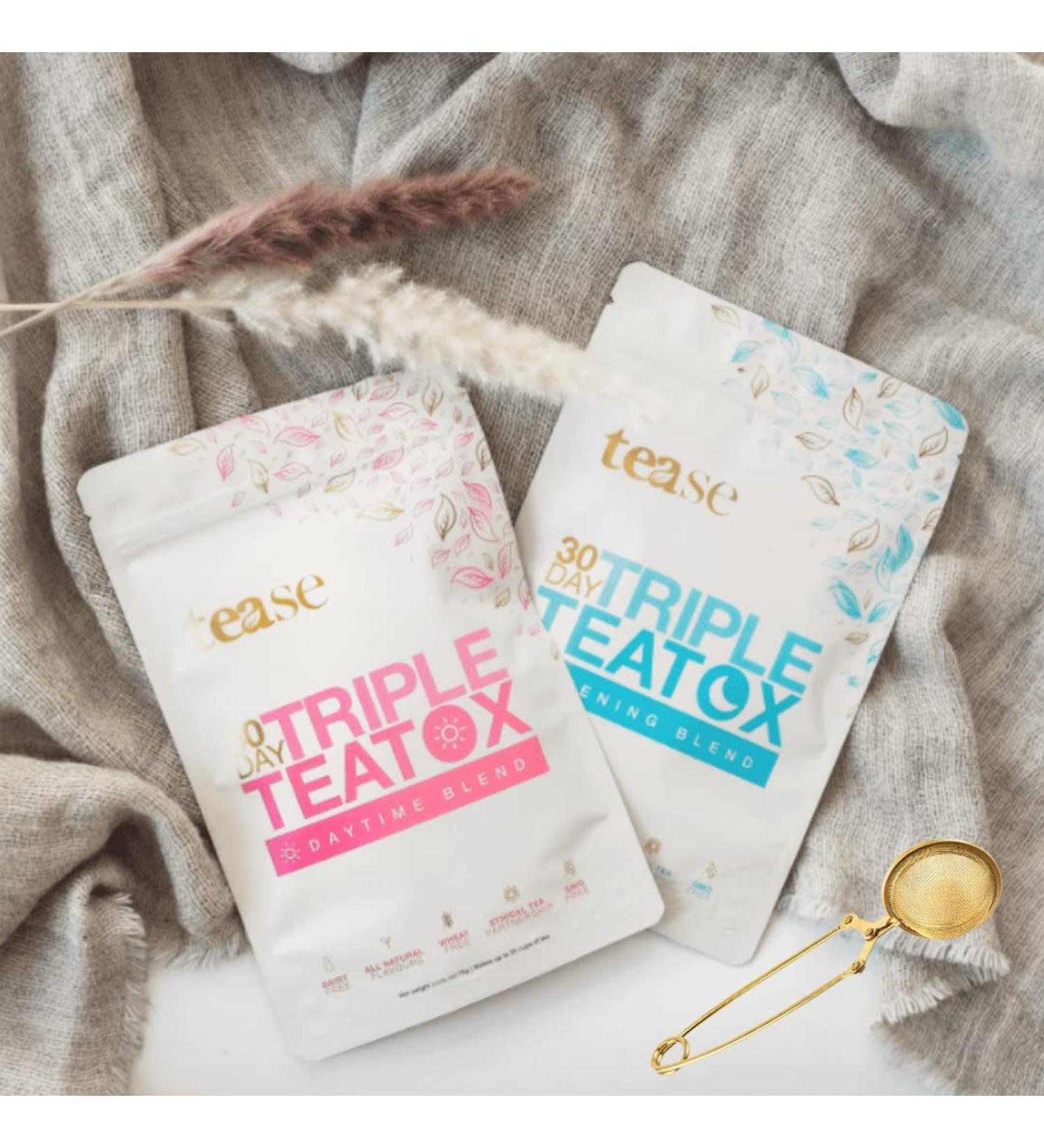 Tease Tea Organic Detox 30-Day Triple Teatox Cleanse Kit - 3-Piece Set - Buy Online on GoSupps.com