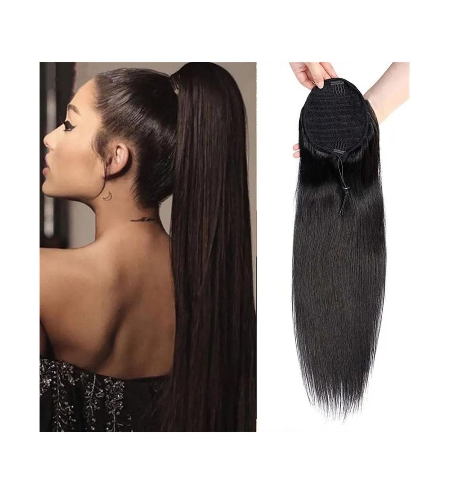 Straight Ponytail Human Hair Extension Clip In Drawstring Ponytail Extension Natural Color Brazilian Remy Hair Straight Ponytail Hairpieces for Women (Color : Straight Size : 26inch (65cm)) 26inch (65cm) Straight - Buy Online on GoSupps.com