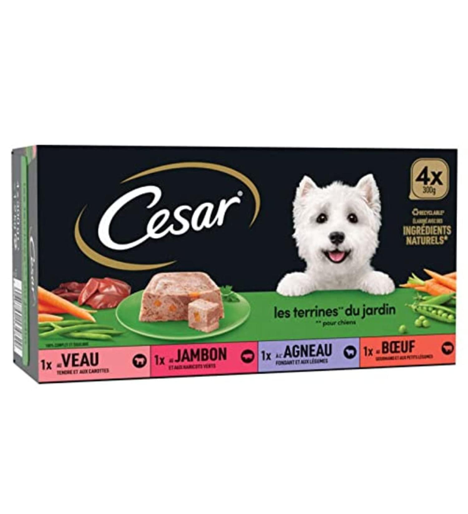 Caesar Vegetable Terrines 4 varieties for Dogs - 4 boxes of 300g