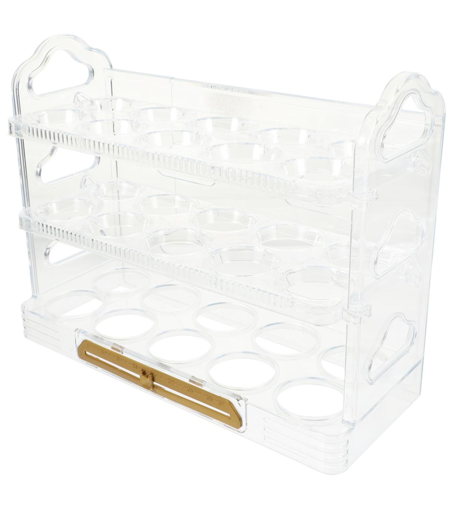 Healeved Container Holder Storage Fridge Tray Refrigerator Flipped Preservation Shop Household Home Transparent 25.5X20X10CM - Buy Online on GoSupps.com