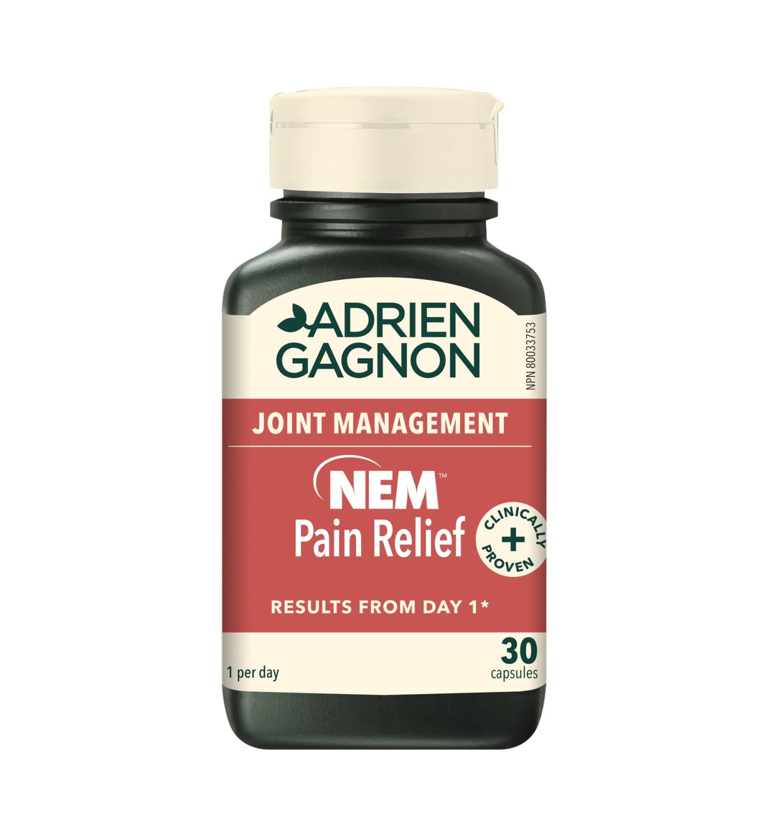 Adrien Gagnon - NEM Pain Relief for Joint Health Support and Muscle Pain Relief 30 Count - Buy Online on GoSupps.com