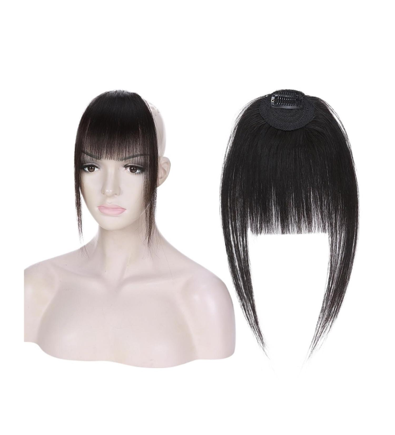 Bangs Hair Clip Bangs with Temples Real Human Hair Light Fringe Bangs Natural Clip Hair Piece for Women Girls Natural Bangs Clip in Hair(Color:#1B) - Buy Online on GoSupps.com