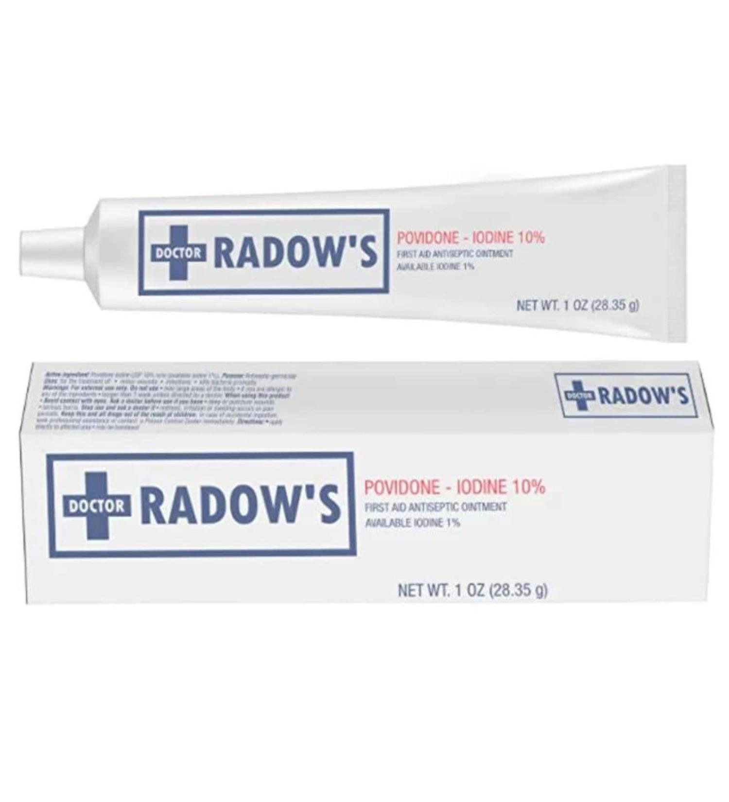 Doctor Radow 10% Povidone Iodine Antiseptic Ointment 1oz - Fast Healing for Pressure Sores & Bedsores - Buy Online on GoSupps.com