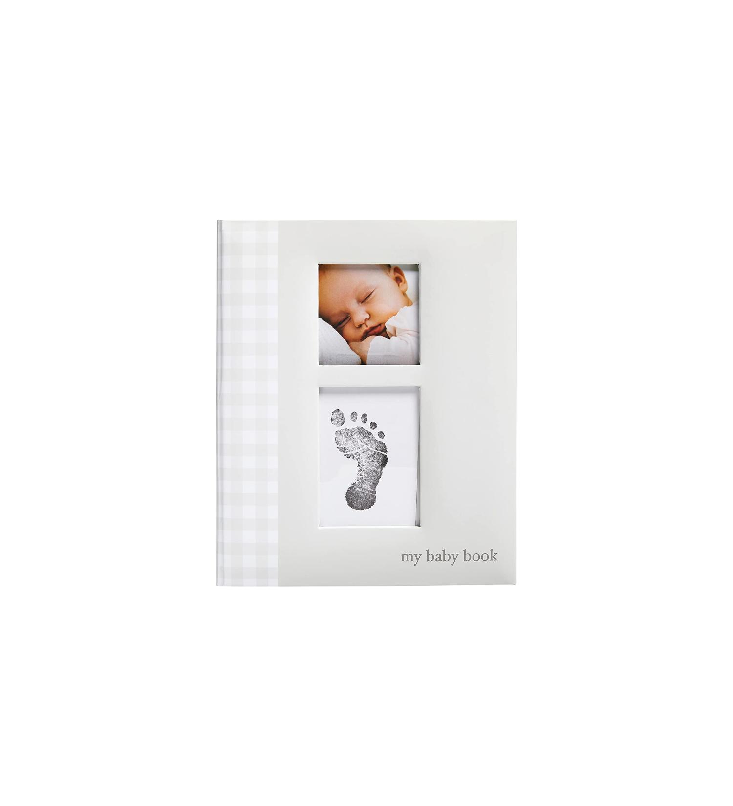 Little Pear Gingham Baby Memory Book with Ink Pad  Gender-Neutral Babyprint Keepsake  Milestone Photo Album  Gray Gingham Baby Book - Buy Online on GoSupps.com