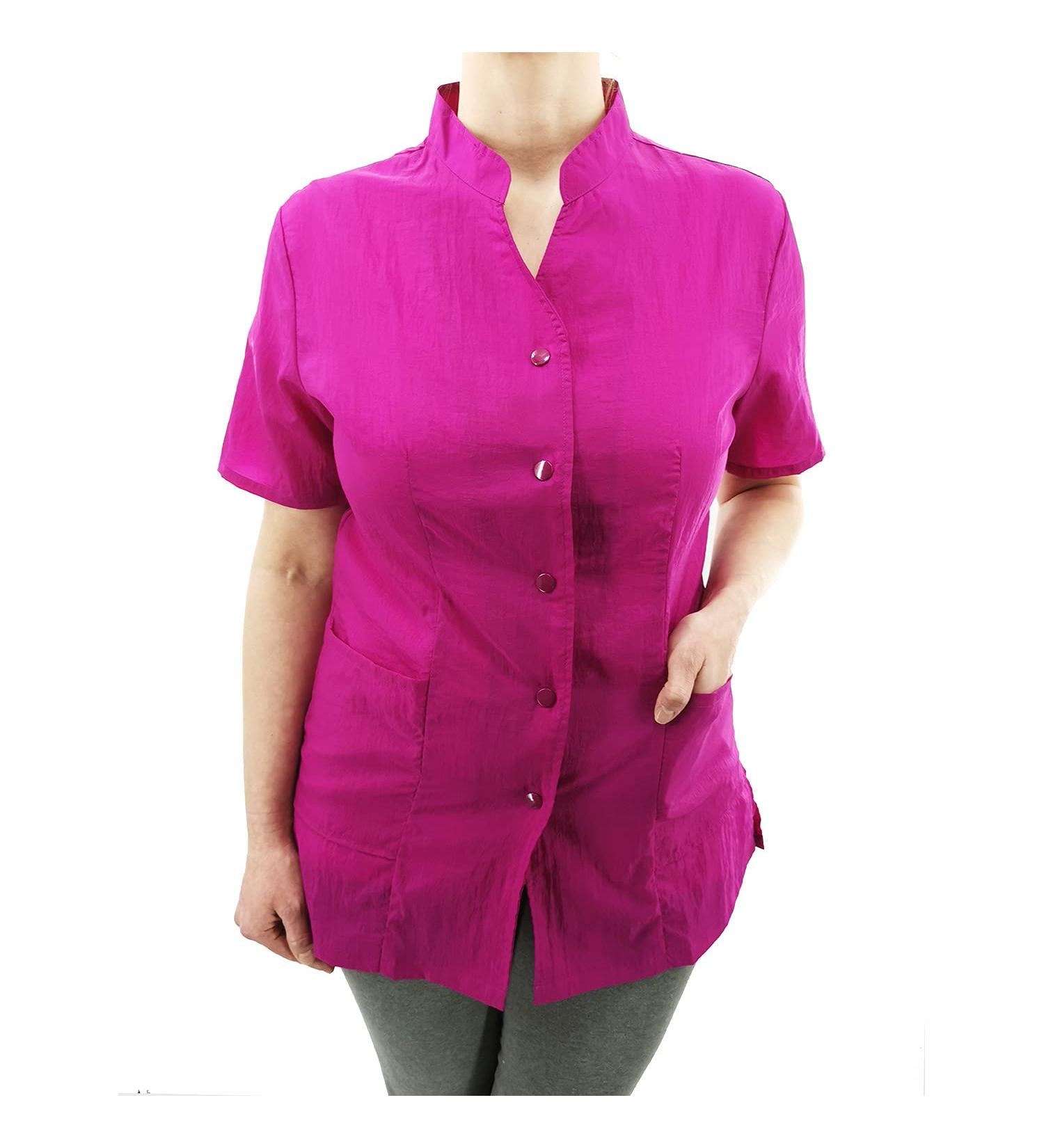 CHARLENE Anna Short-Sleeve Jacket - Custom Embroidery for Stylists & Groomers - XX-Large Magenta - Buy Online on GoSupps.com