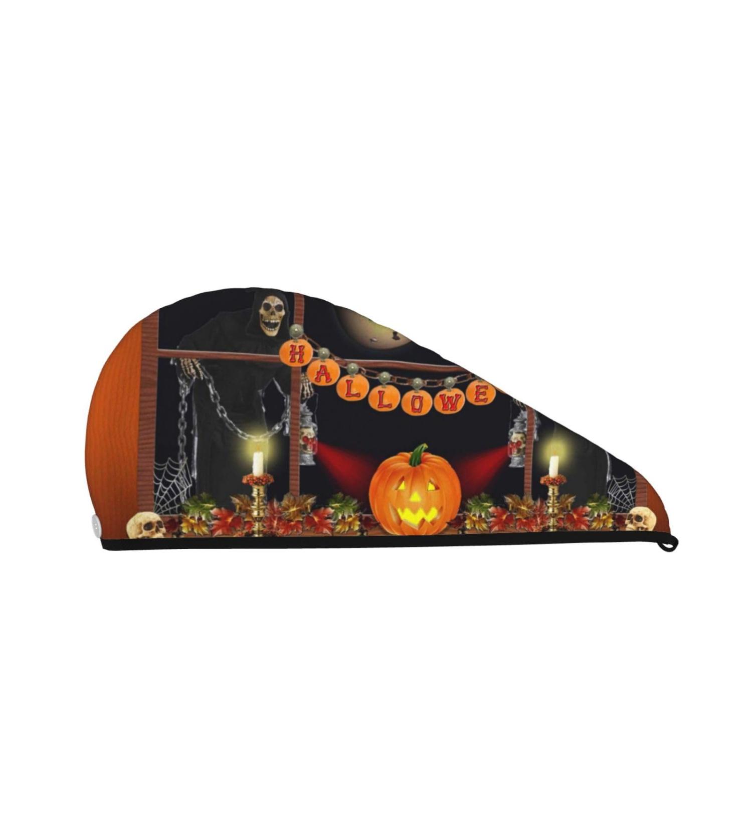 Halloween Decoration Microfiber Hair Towel - Super Absorbent & Quick Dry Wrap for Women - Coral Velvet for All Hair Types - Buy Online on GoSupps.com