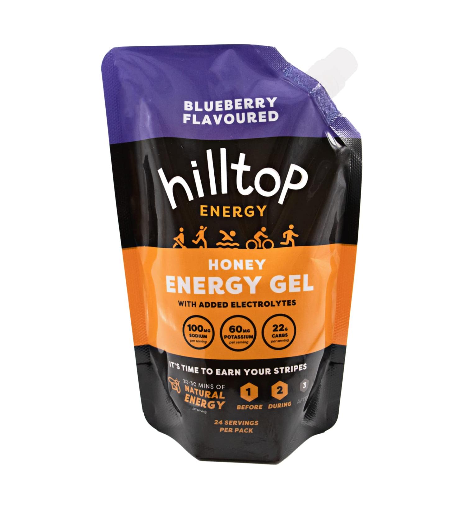 Hilltop Energy - Natural Honey Energy Gel - Blueberry - Big Pouch 720g - Buy Online on GoSupps.com