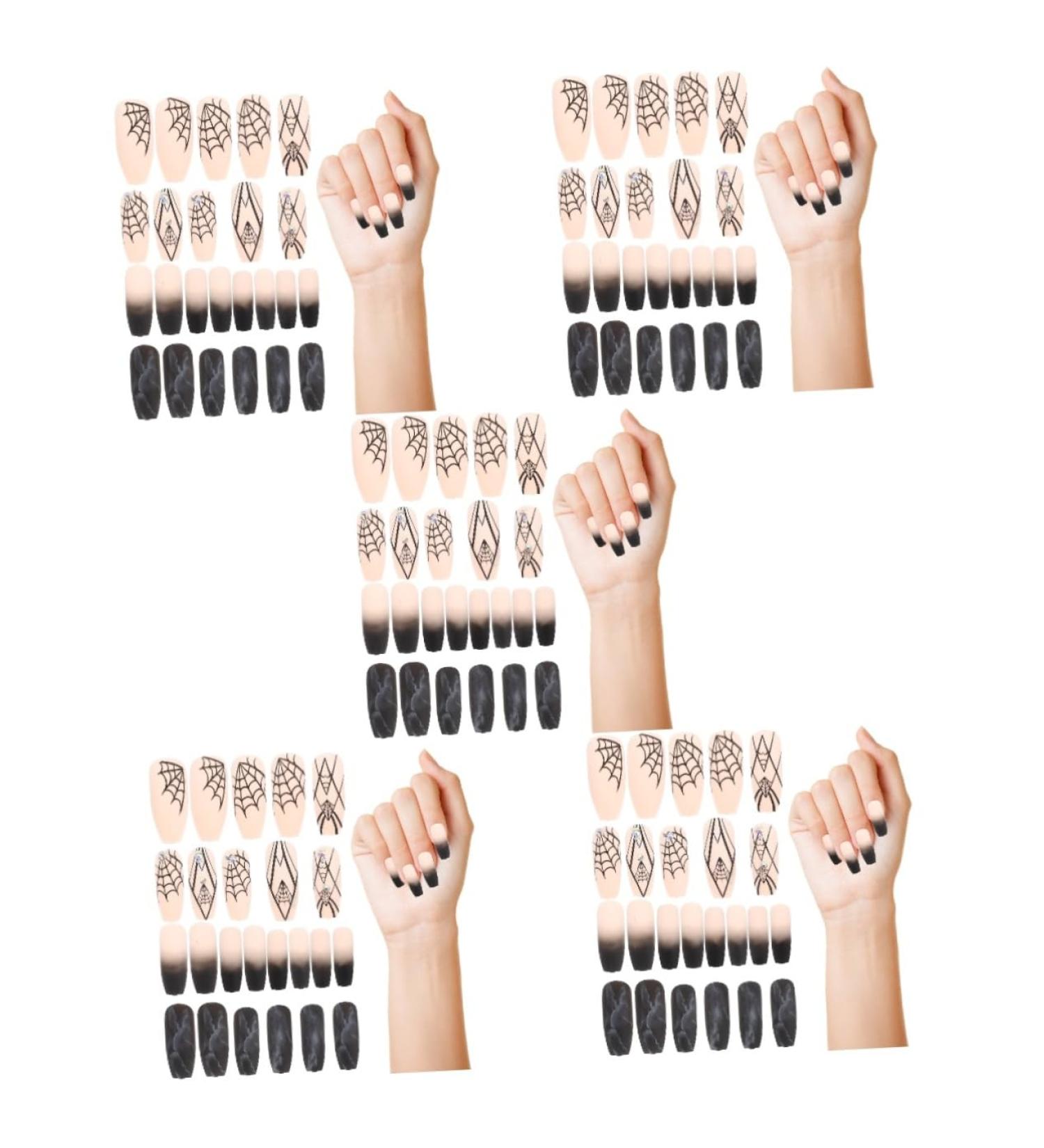 5 Sets Halloween Fake Nails Manicure False Nail Manicure Patch Fake Nails Tips Press on Nails Artificial Nail Women Fake Nail Detachable Fake Nail Women Nails DIY Nail Stickers Abs Healvian - Buy Online on GoSupps.com