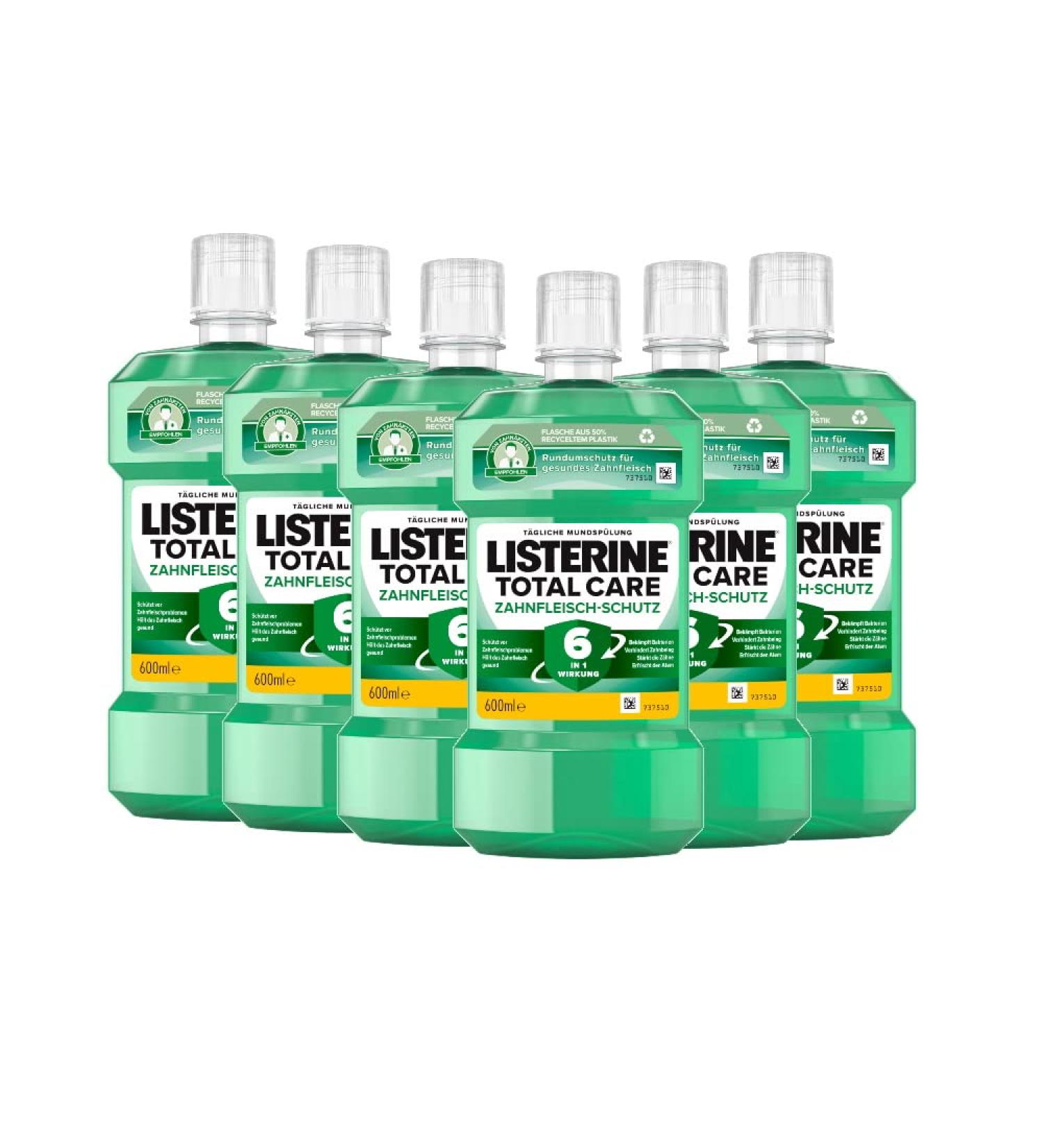 Buy Listerine Total Care Gear Protection Mouthwash - 6 Pack (600ml) | 6-in-1 Gum Health Solution | International Shipping Available - Buy Online on GoSupps.com