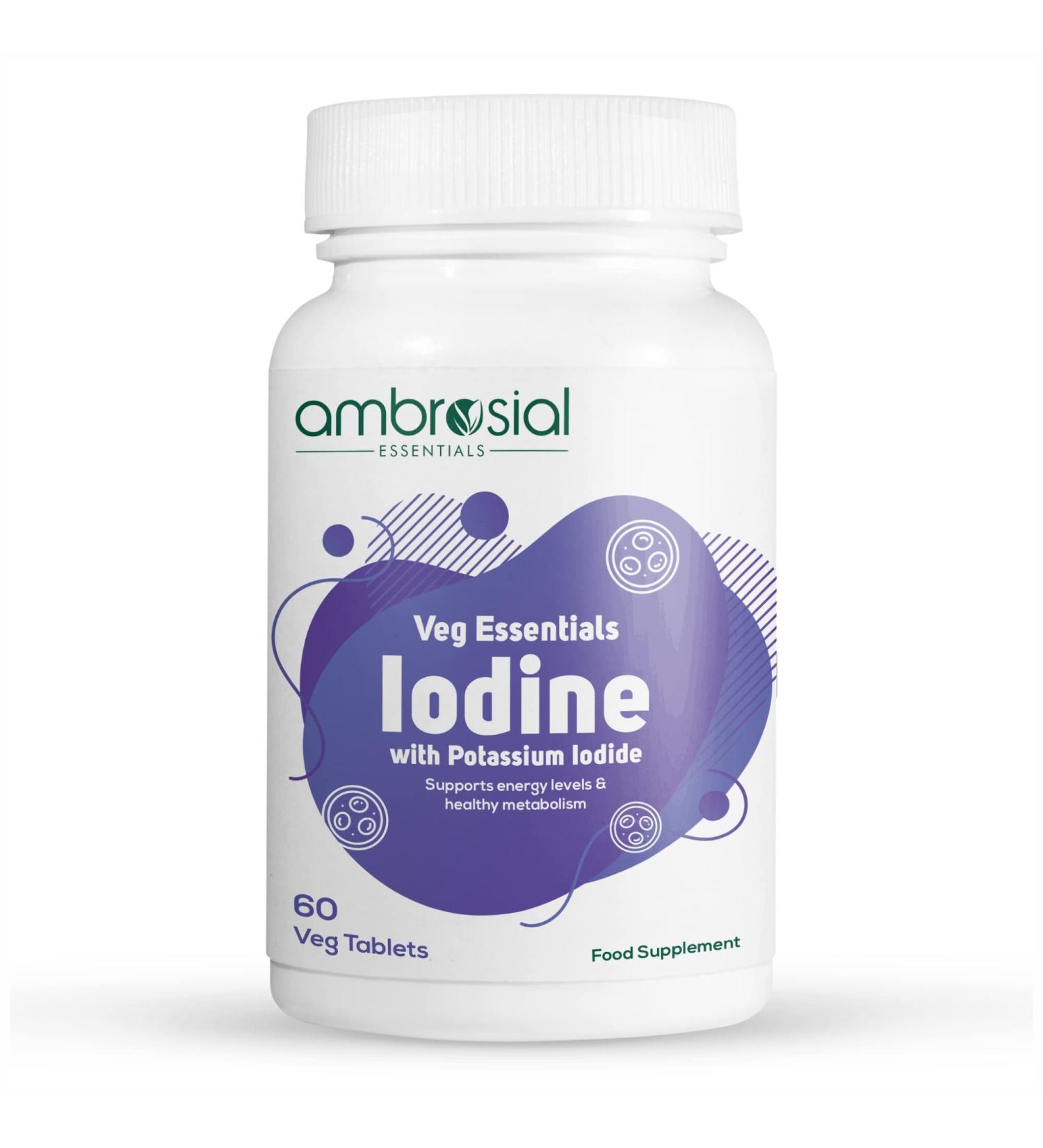 High Strength Iodine Supplement 5000mcg with 7500 mcg Potassium Iodide | Natural Source of Iodine from Potassium & Iodide | 60 Tablets - Buy Online on GoSupps.com
