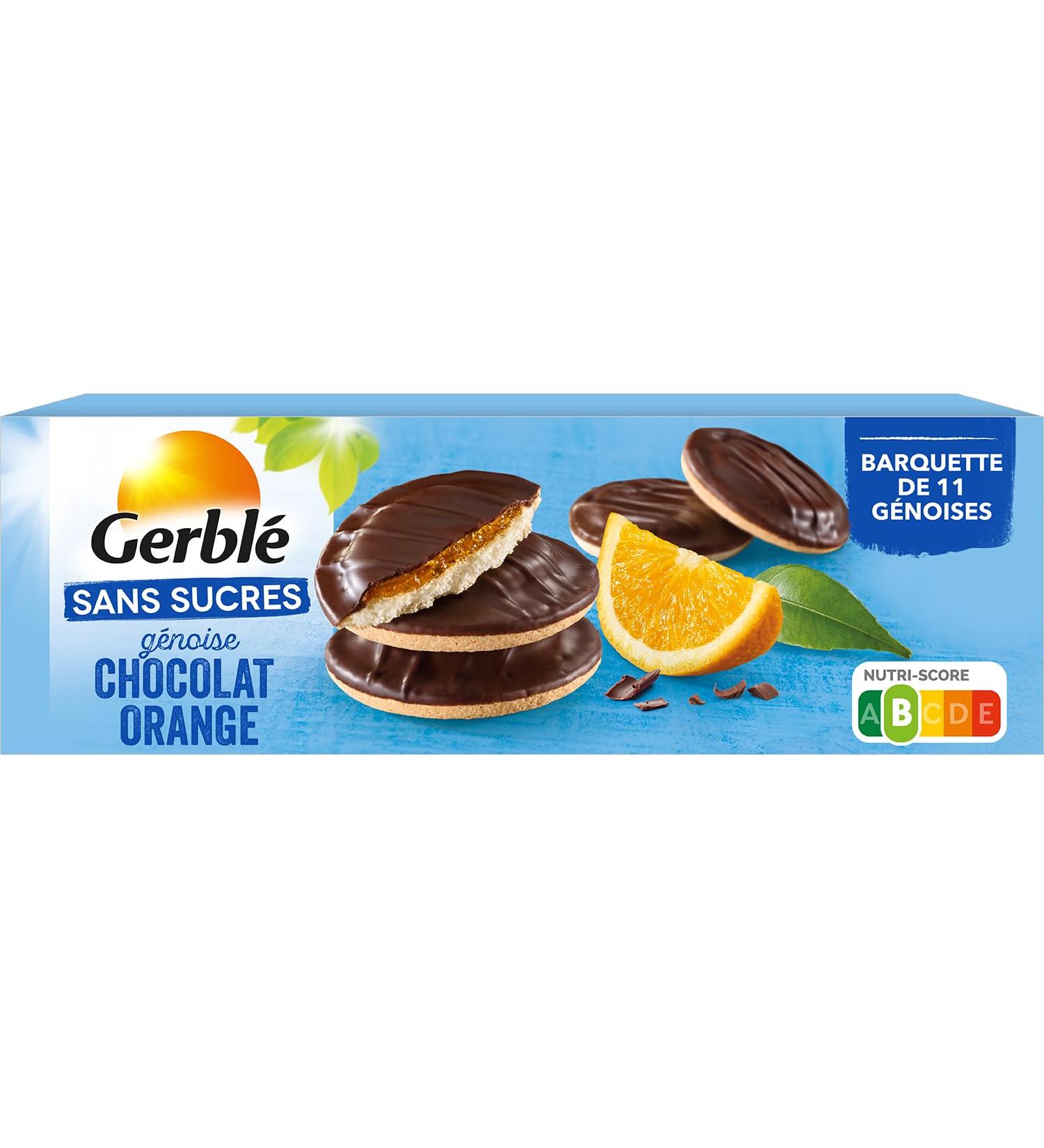 Gerbl Orange Chocolate Sponge Cake Sugar Free Palm Oil Free 11 sponge cakes 140 g 206274 - Buy Online on GoSupps.com