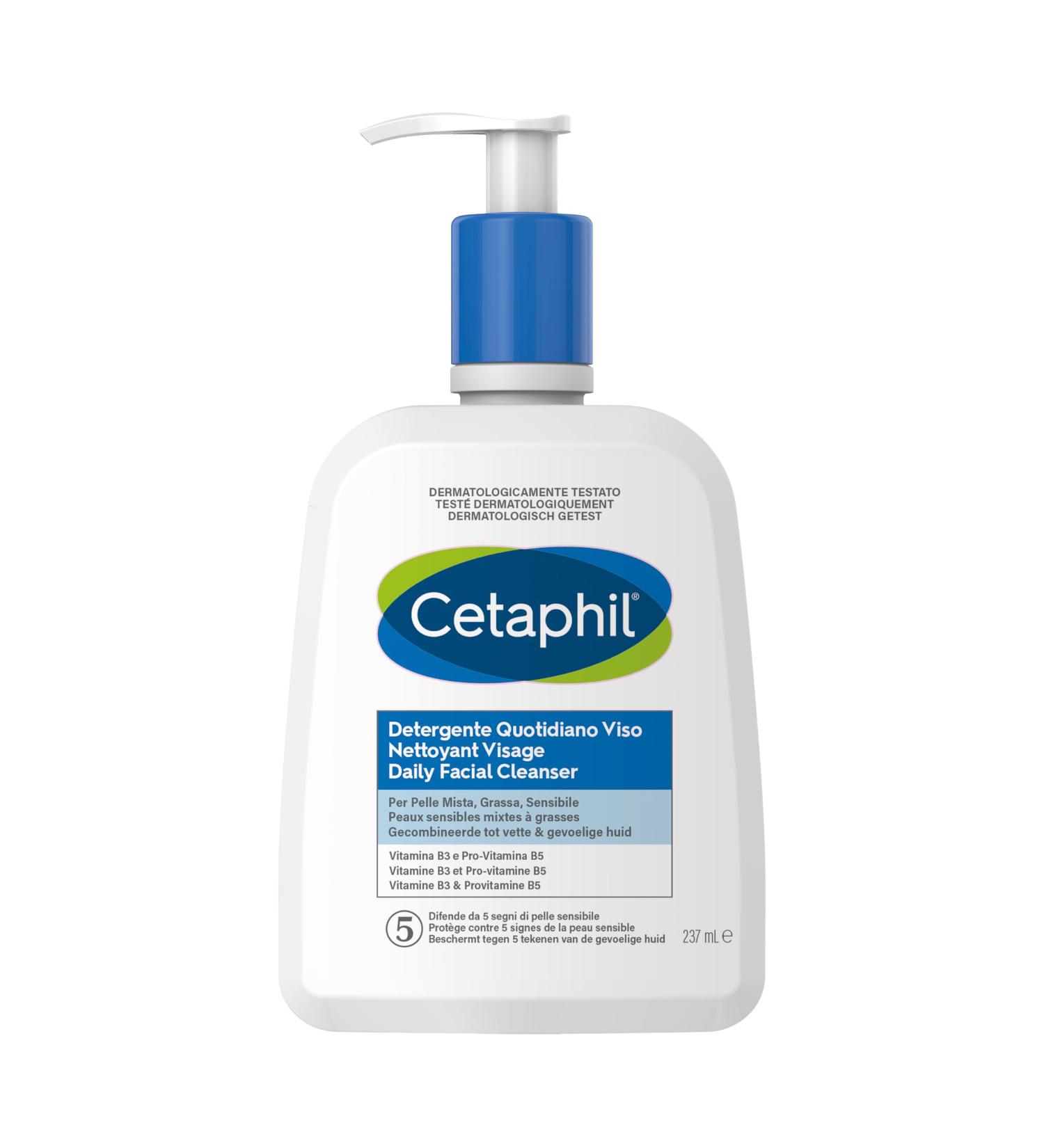 Cetaphil Gel nettoyant visage 237ml pour peaux sensibles mixtes grasses nettoyant visage femme et homme base de Niacinamide Panth nol et glyc rine - Buy Online on GoSupps.com