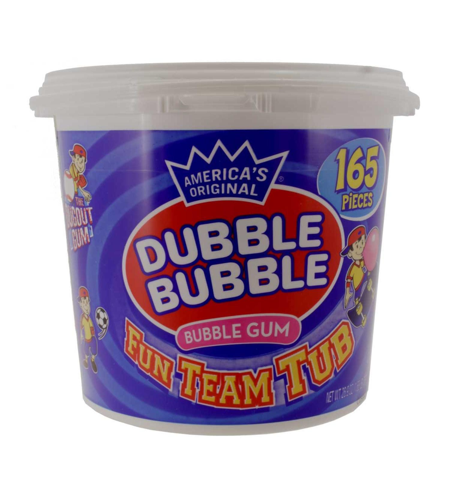 Dubble Bubble Bubble Gum Fun Team 165 Count Tub - 1.68lbs / Gomme Balloune Dubble Bubble Gum Fun Team Tub de 165 pi ces - 765g - Buy Online on GoSupps.com