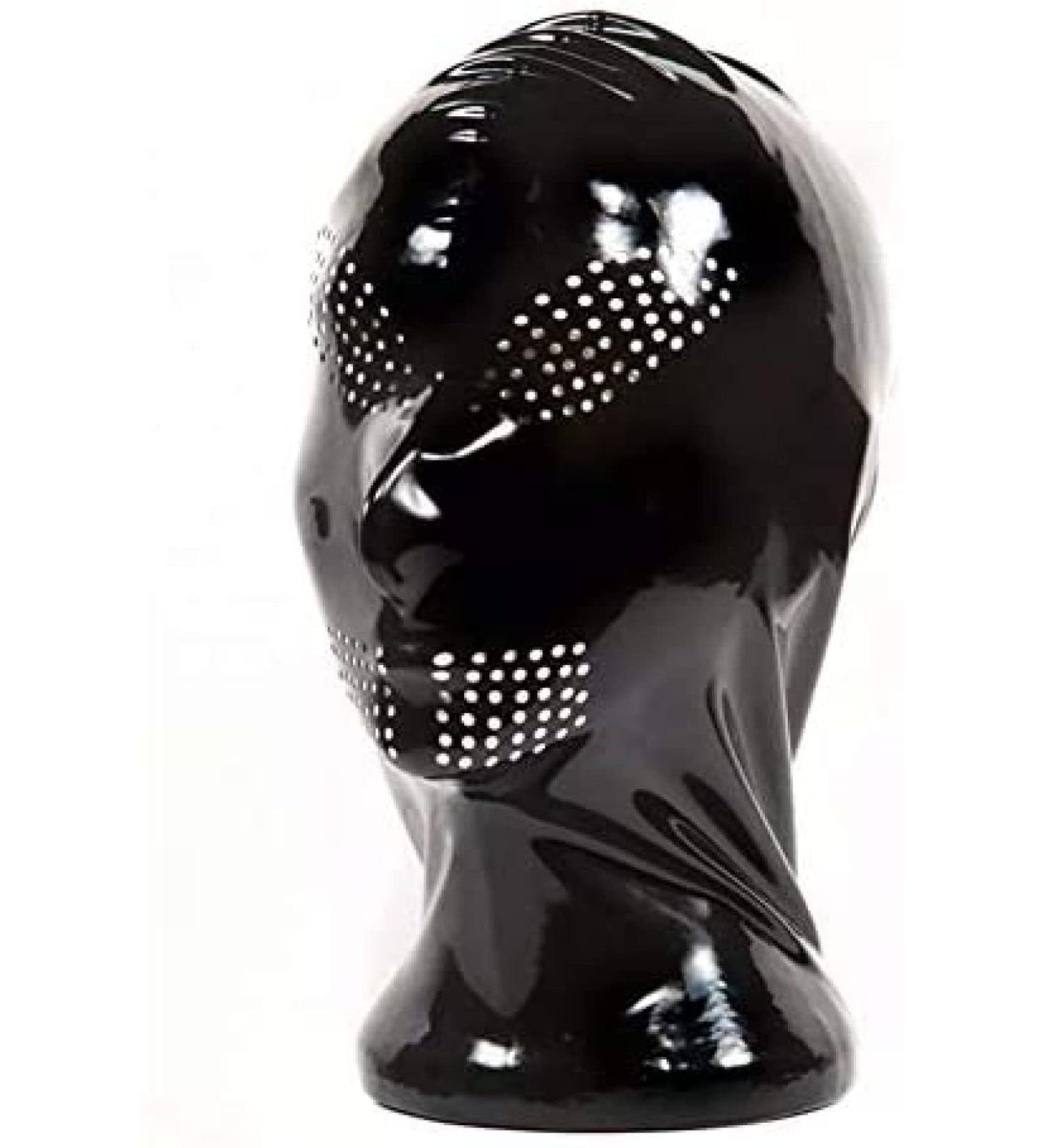 Latex Hood Mask for Bondage - Seamless Rubber with Perforated Eyes & Mouth - Red - Small - Buy Online on GoSupps.com