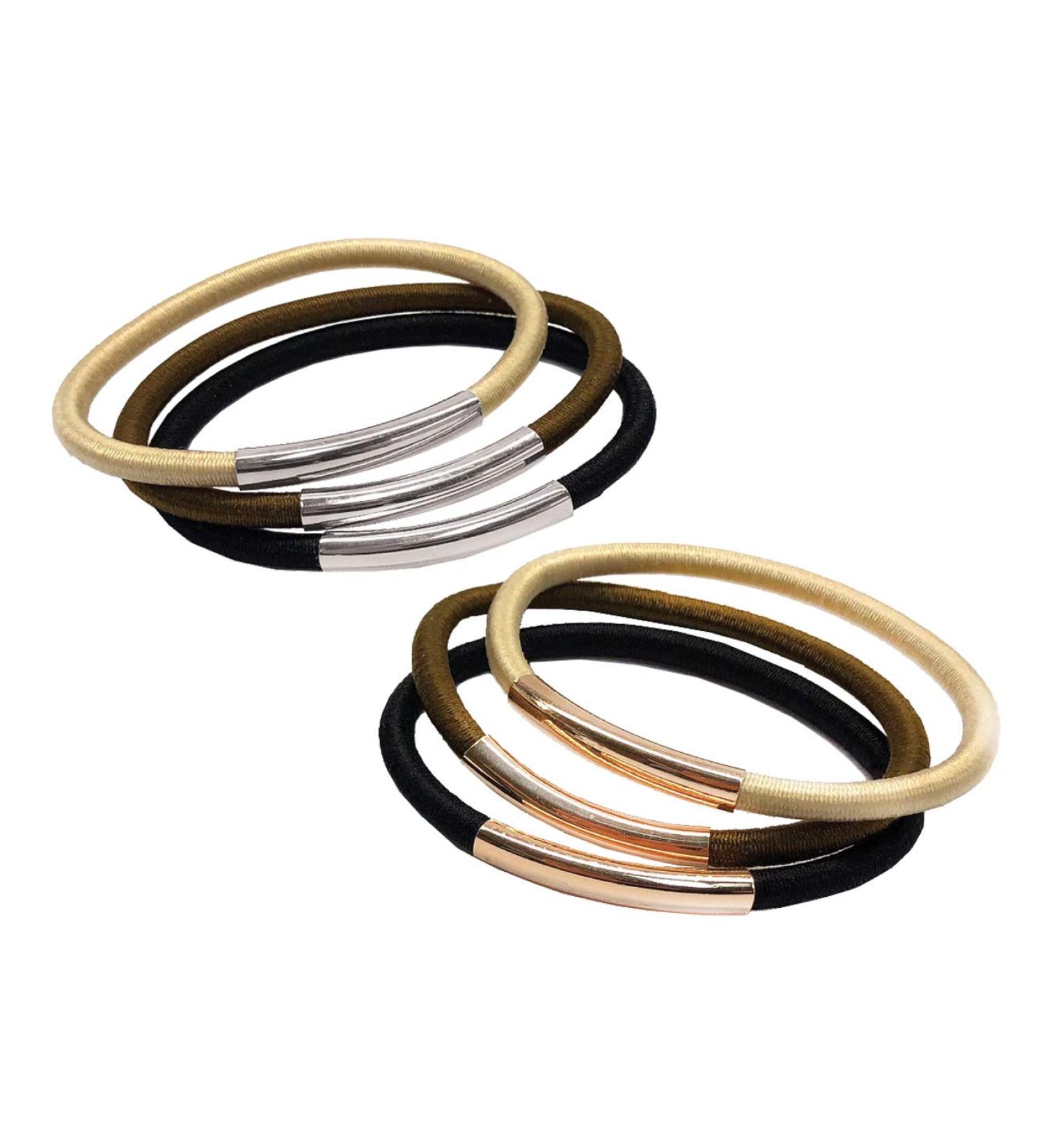 BaBylissPRO Metal Bar Hair Ties 6 pieces