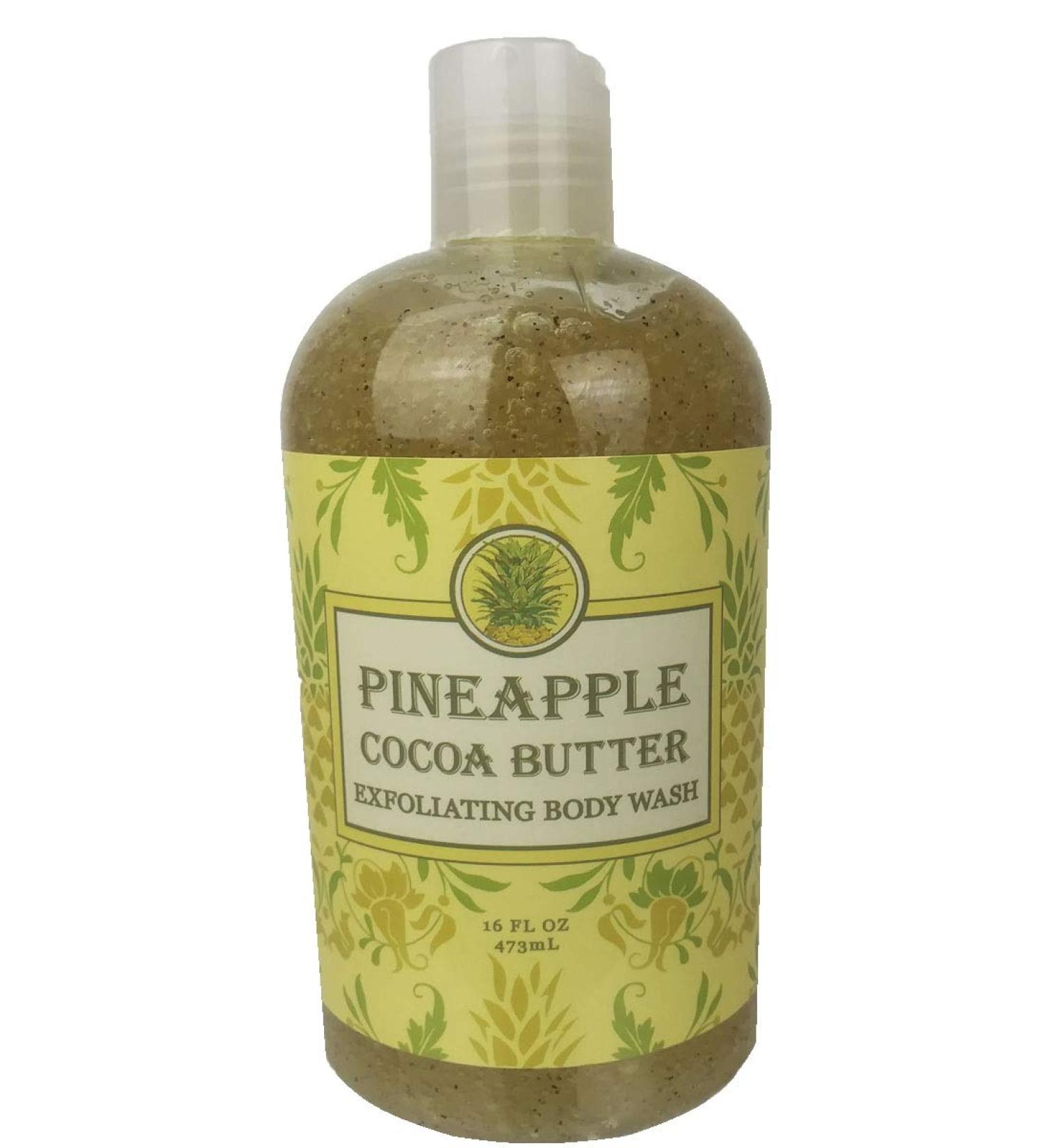 Greenwich Bay Exfoliating Body Wash Enriched with Shea Butter Blended with Loofah and Apricot Seed 16 oz (Pineapple)