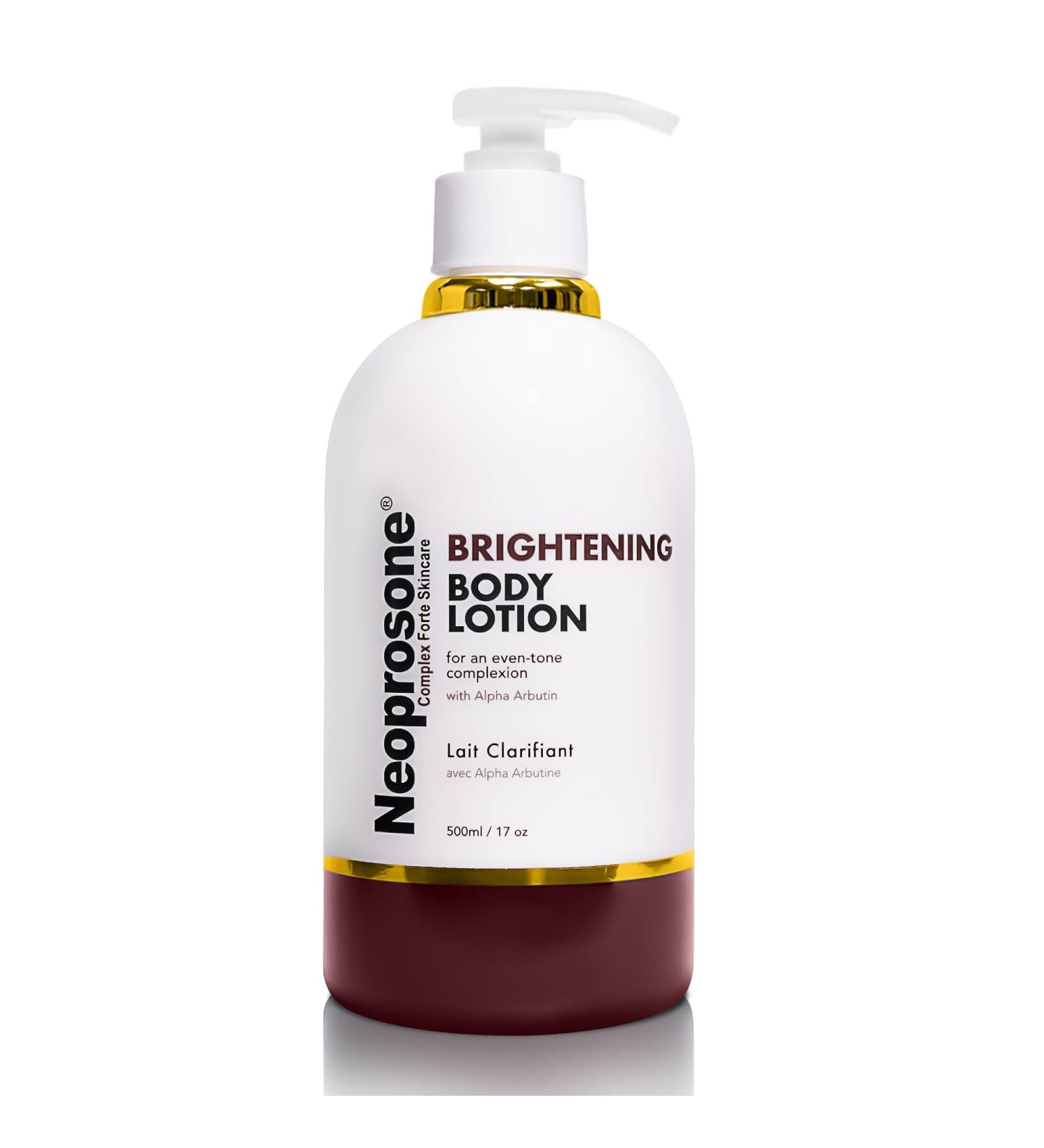 Neoprosone Brightening Body Lotion - 500ml - Skin Brightening Properties Formulated for Dark Spots - with Lactic Acid - Buy Online on GoSupps.com