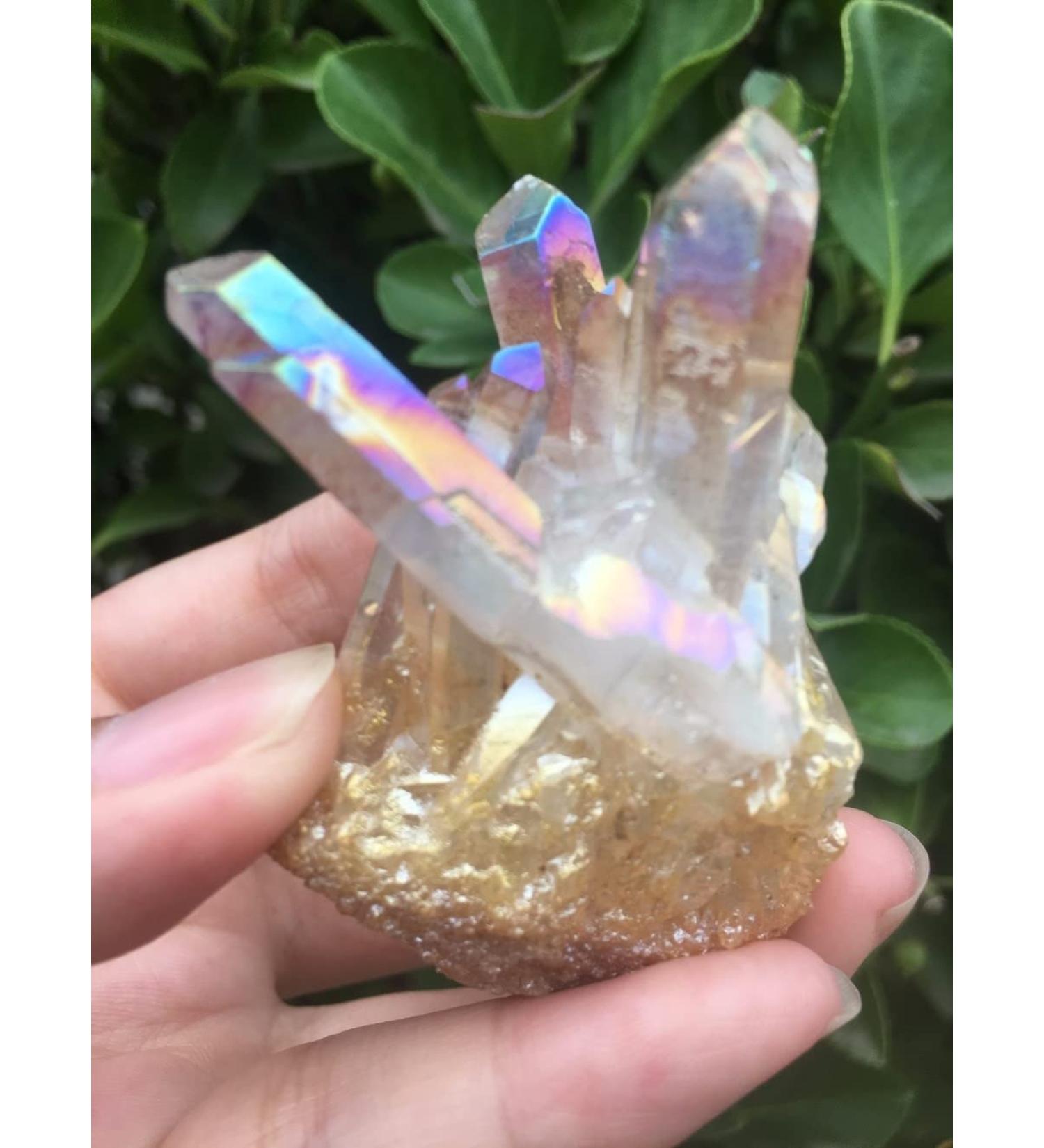 Specimen 60-70g Clear Natural Beautiful Pink Quartz Crystal Cluster Specimen ERTEYIN - Buy Online on GoSupps.com