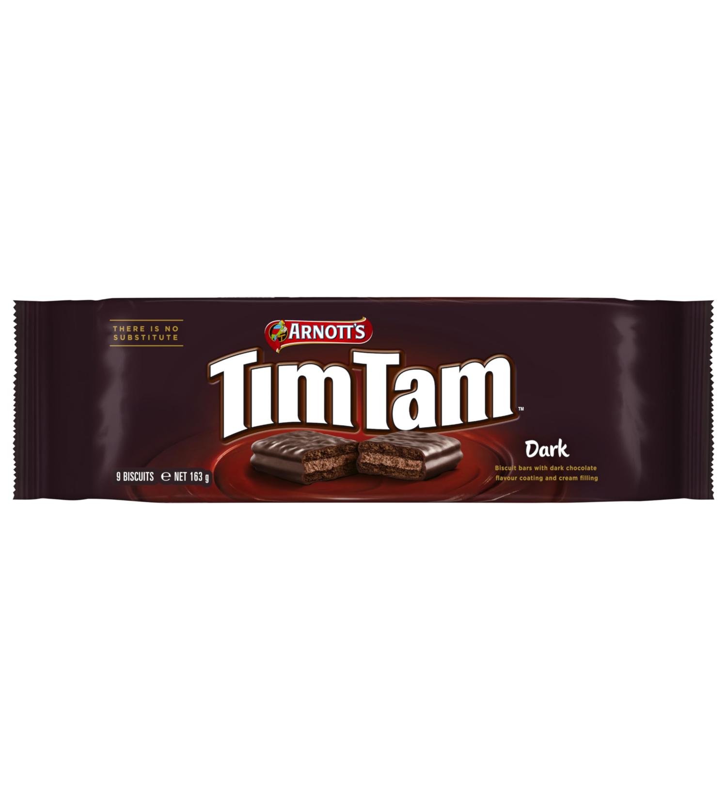 Arnott s Tim Tam Biscuits Bars with Dark Chocolate Flavour Coating 163g - Buy Online on GoSupps.com