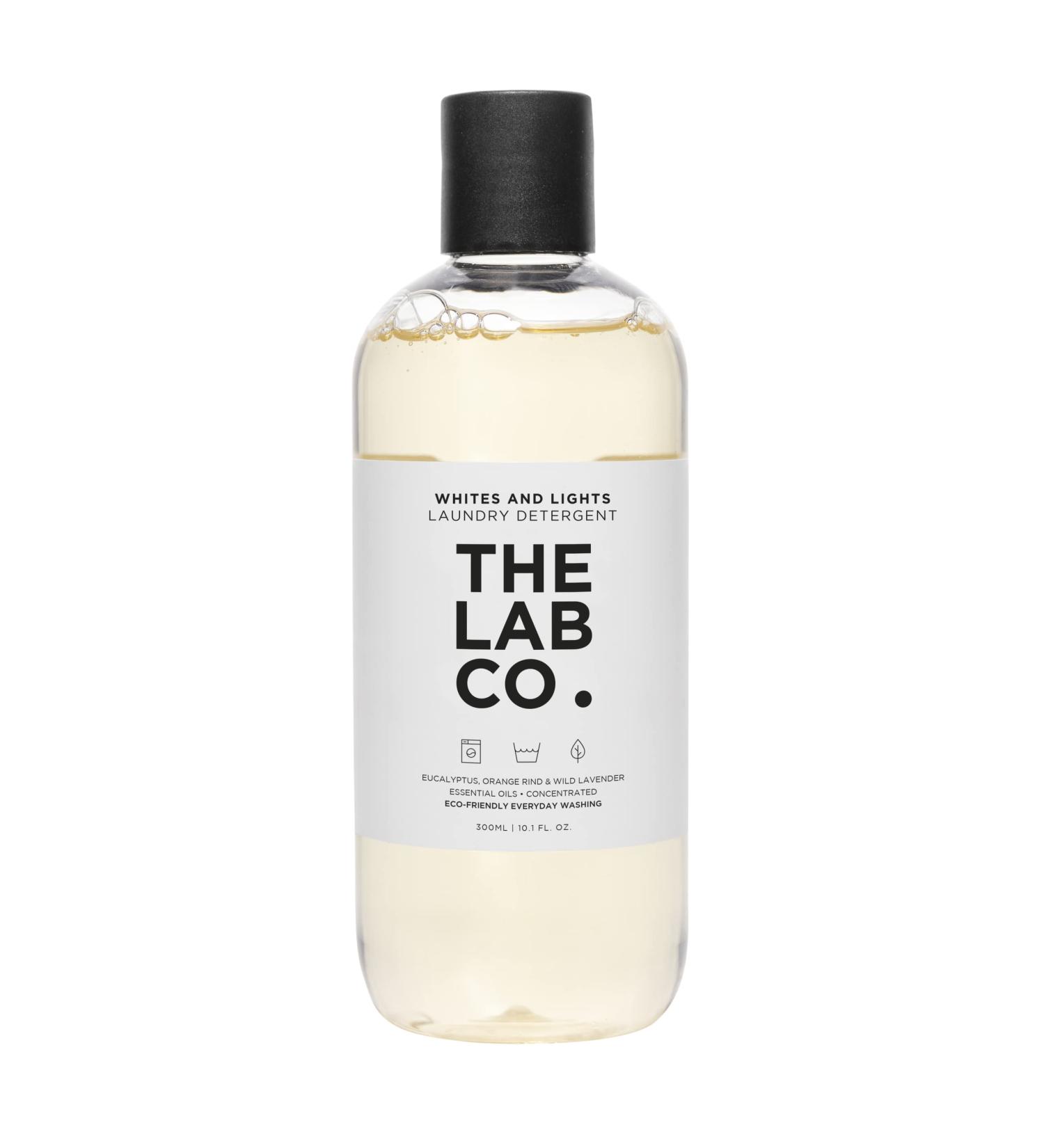 The Lab Co. Lights & Whites Wash Liquid. Non-Bio Laundry Detergent for use in washing machines and hand washing. Scented with Lavender and Orange Rind. Size 300ml. For up to 20 washes. - Buy Online on GoSupps.com