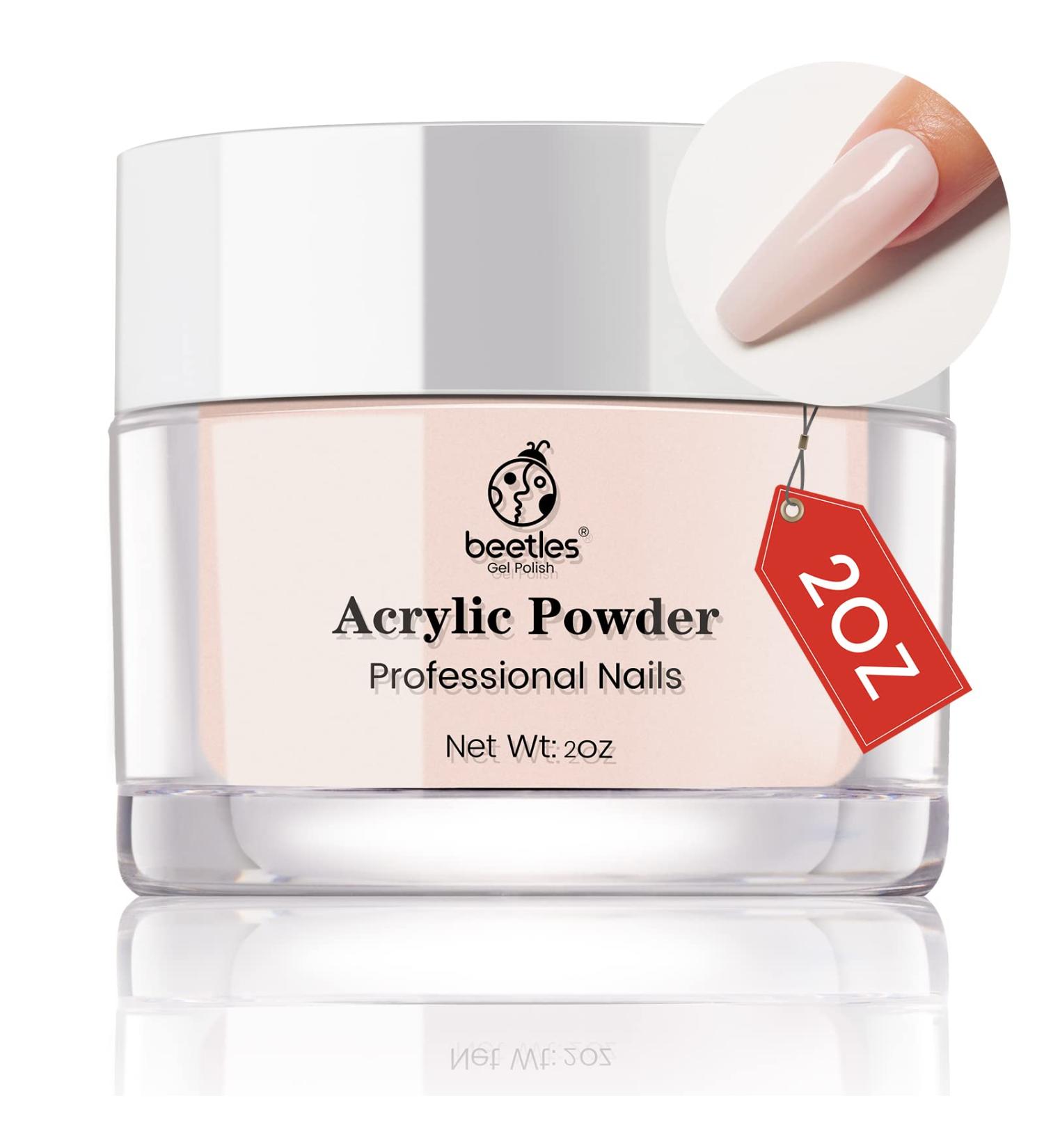Beetles Professional Peach Nude Acrylic Nail Powder 2 Oz - Monomer-Free 2 Ounce Acrylic Nail Liquid - Pack of 1 - Buy Online on GoSupps.com