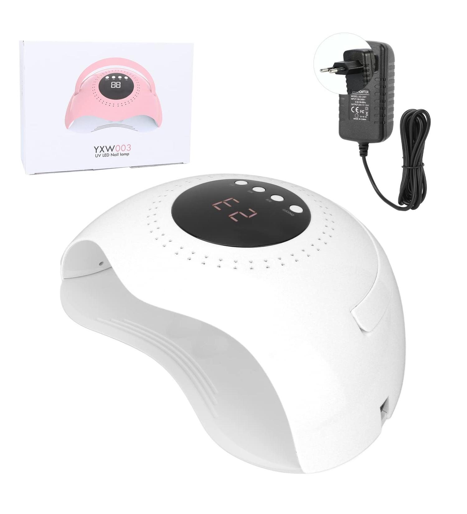 Agate UV LED Nail Lamp - 120W Professional Gel Nail Dryer with 3 Timers for Home & Studio Use (White EU) - Perfect for Nail Polish - Buy Online on GoSupps.com