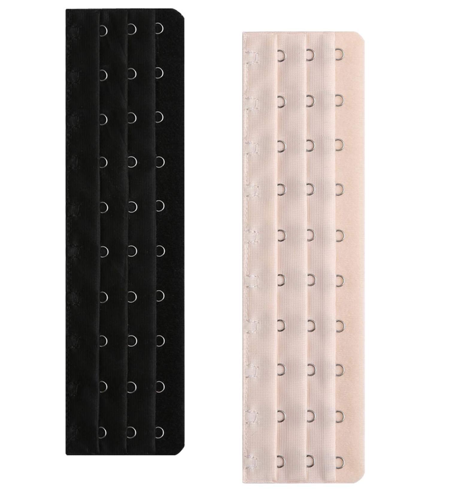 Cxapnstou Corset Bra Extender 10 Hook 3/4 Inch Spacing 2pcs - Light Beige & Black - Buy Online on GoSupps.com