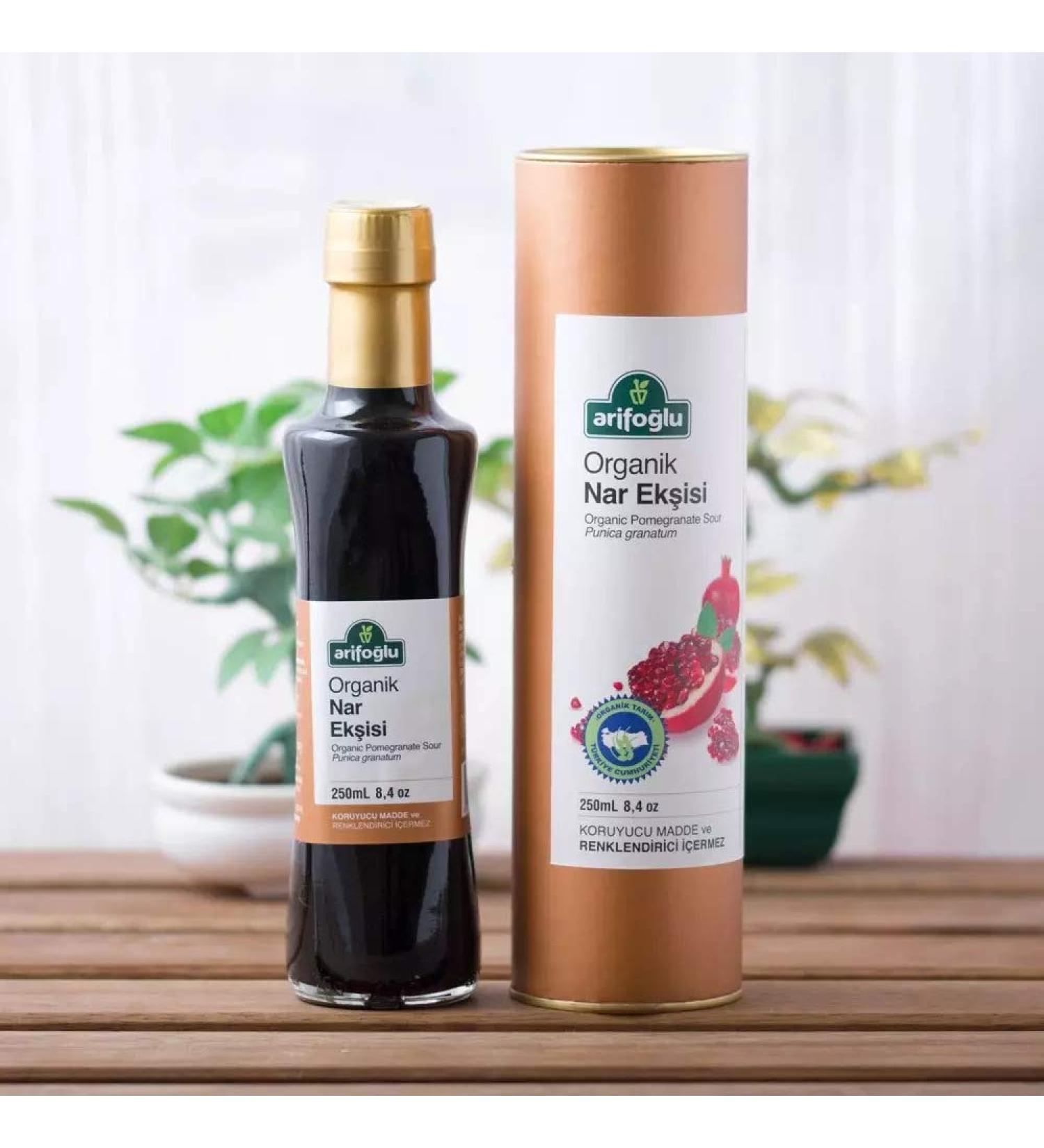 Arifoglu Organic Pomegranate Sour Sauce Molasses 8.4 oz - Traditional Turkish Salad Dressing 250 ml - Buy Online on GoSupps.com