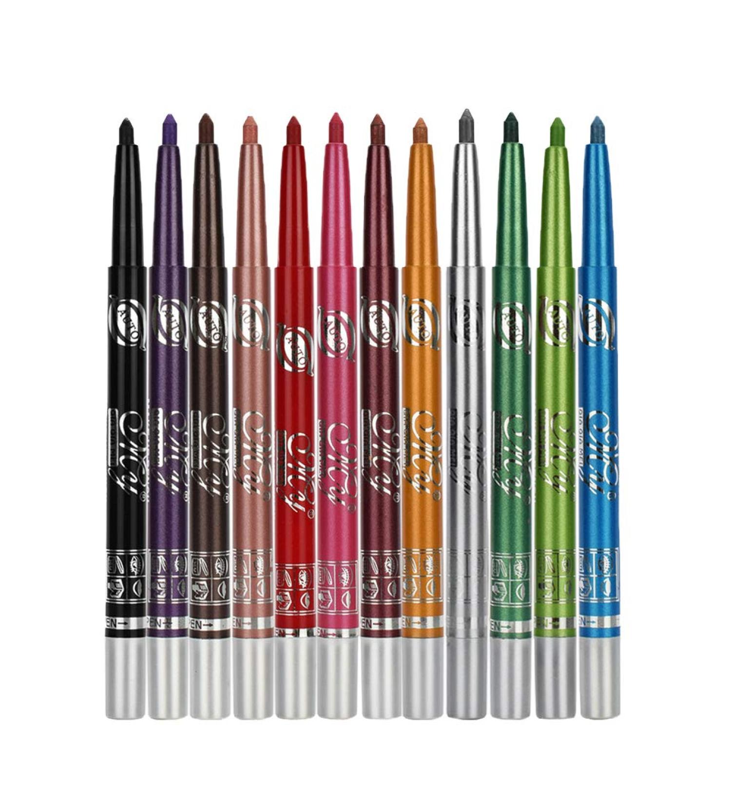 Frcolor 12pcs Colorful Eye Shadow Pen - Waterproof & Long Lasting | International Shipping Available - Buy Online on GoSupps.com