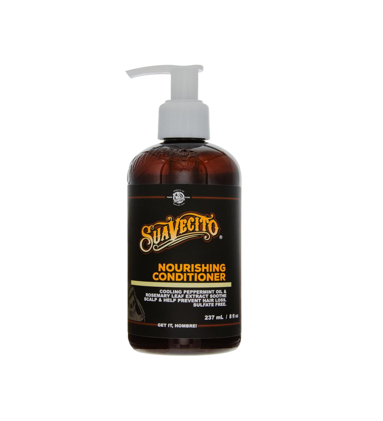 Suavecito Nourishing Conditioner 8 oz. Sulfate Free Men's Hair Grooming Showering Fresh Clean Scent Rosemary Oil Pepperment Oil For All Hair Types