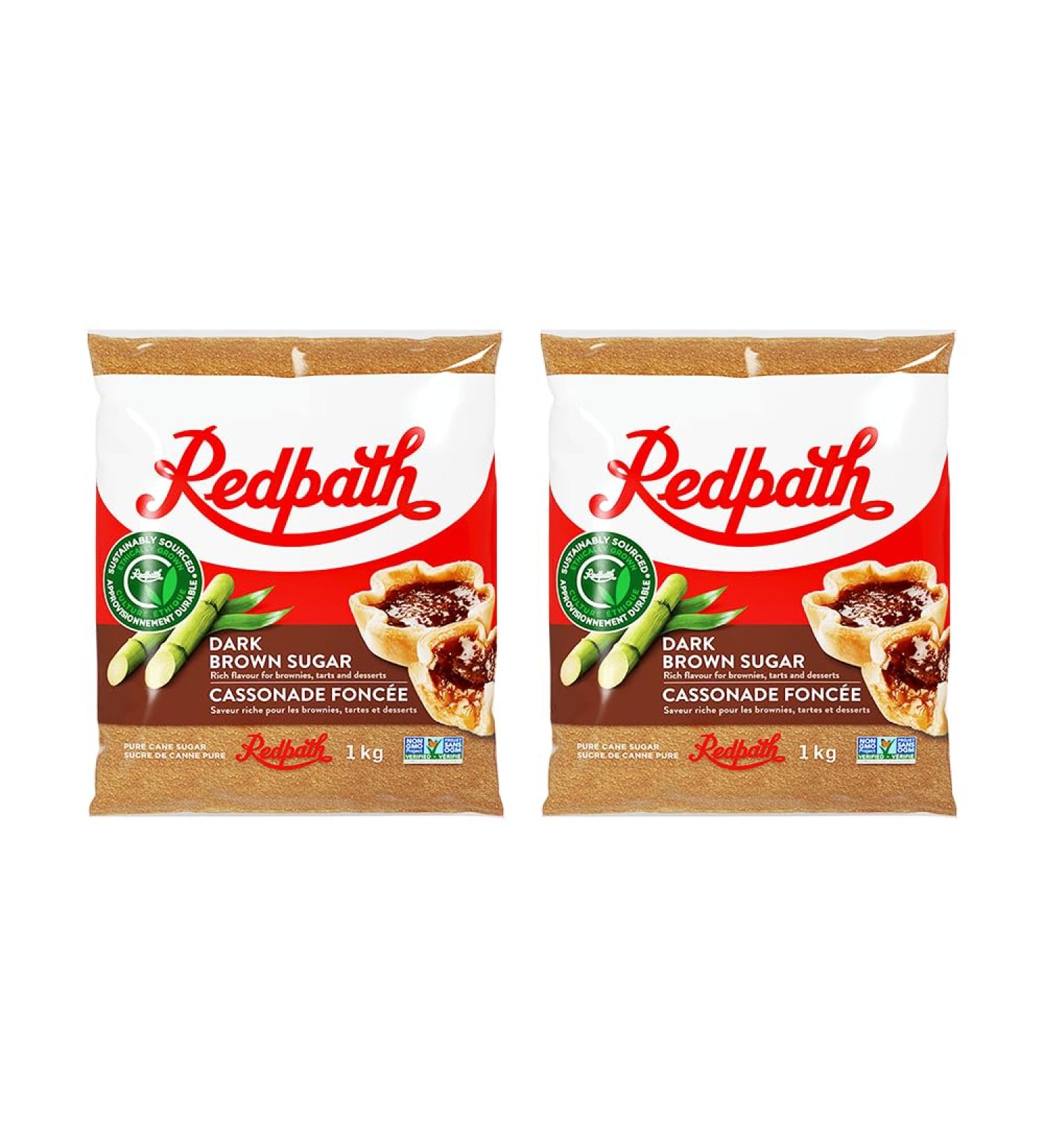 Redpath Sugar Dark Brown Sugar 1kg (PACK OF 2) (2kg)