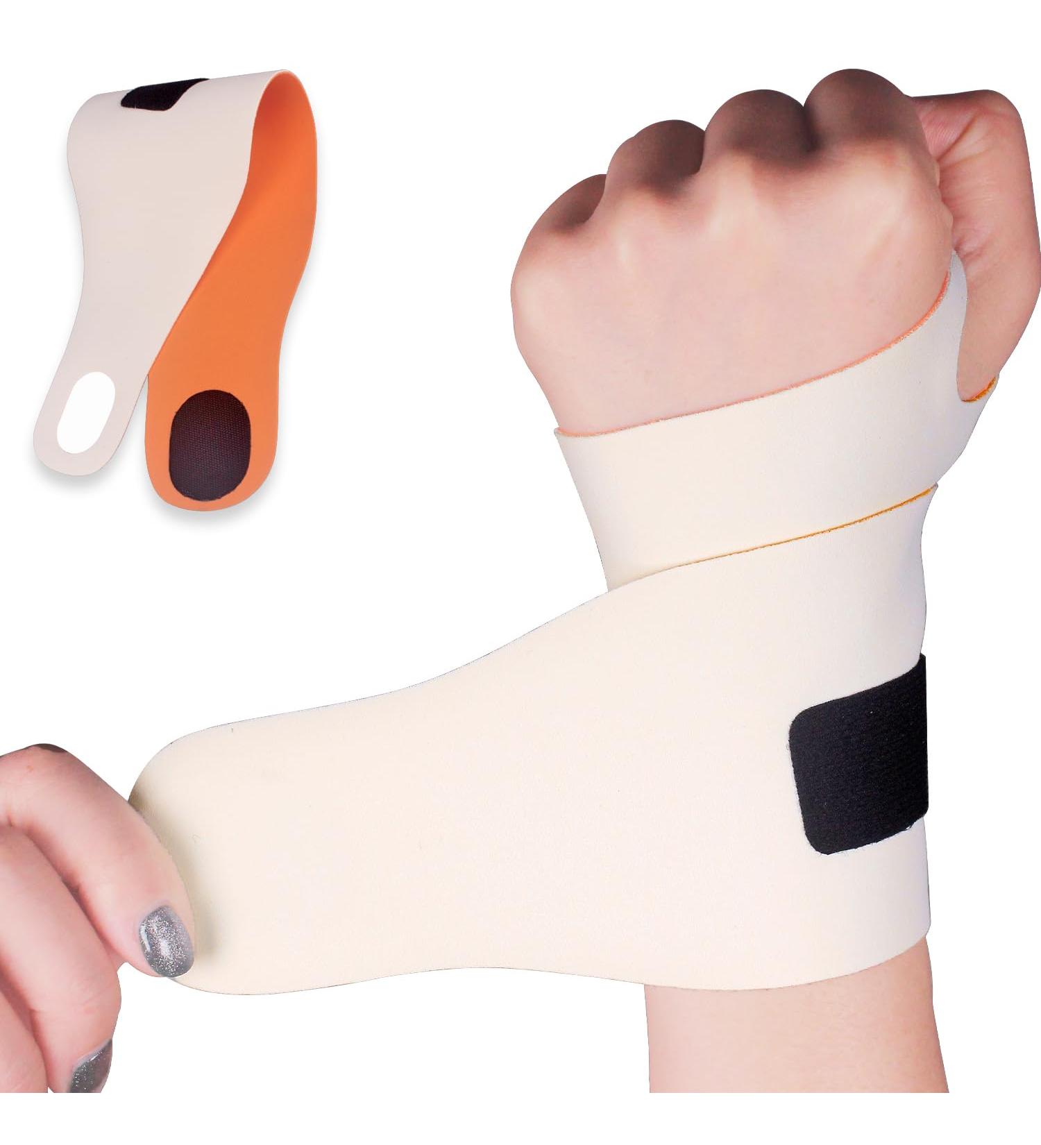YUNYILAN Wrist Brace - Ultra-Thin Compression Support for Carpal Tunnel & Tendonitis Relief | 2pcs Beige Wrist Wraps for Pain & Injury Recovery - Buy Online on GoSupps.com