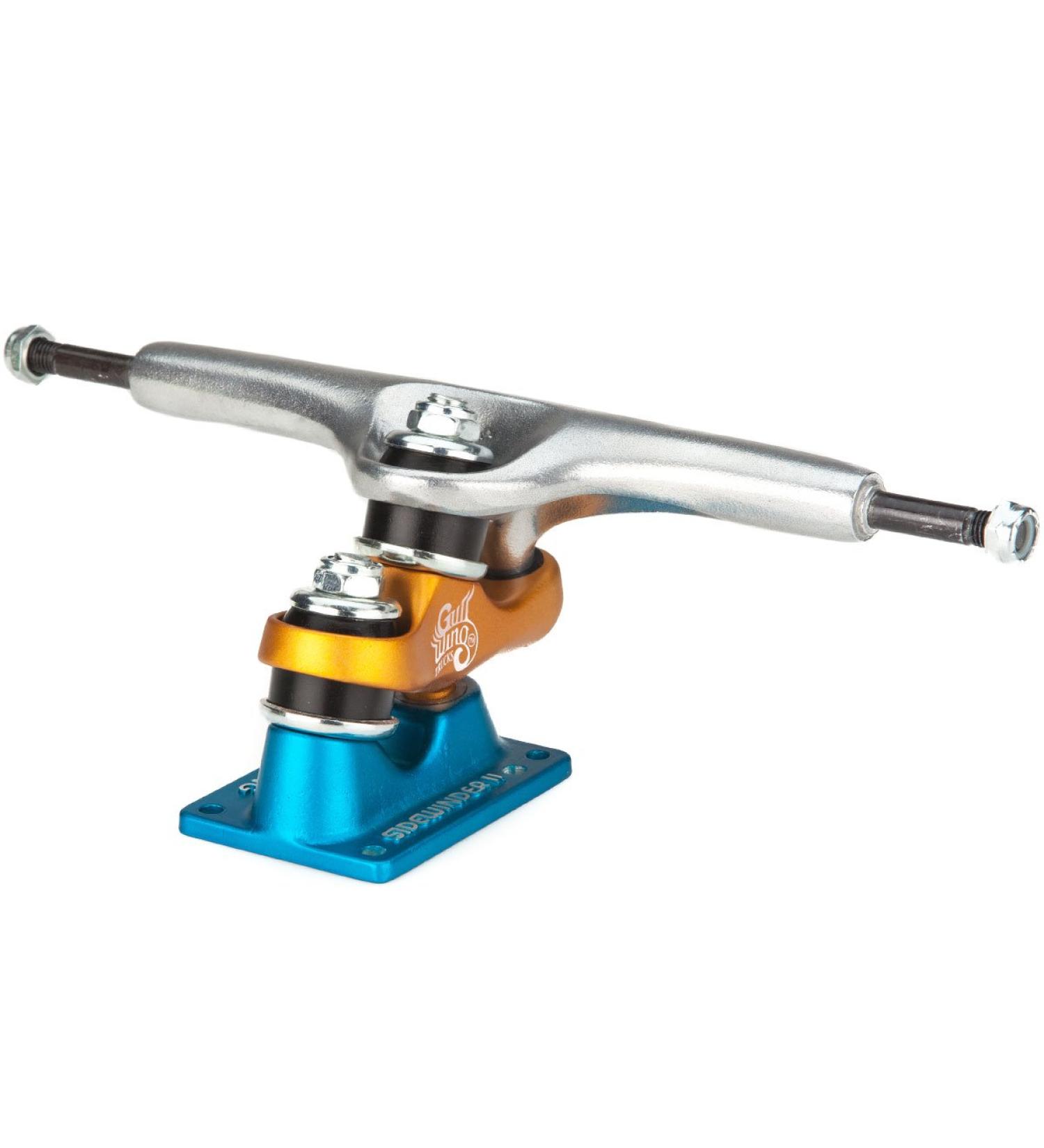 Gullwing Sidewinder II Longboard Trucks - Blue/Orange - 10.0 | High-Performance Longboard Trucks - Buy Online on GoSupps.com