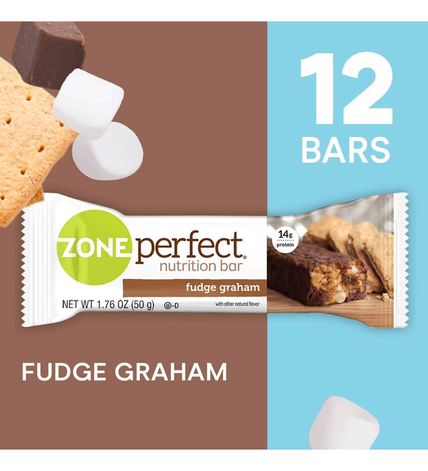 ZonePerfect Fudge Graham Nutrition Bars - 12 Pack (1.76 oz Each) | Healthy Snack - Buy Online on GoSupps.com