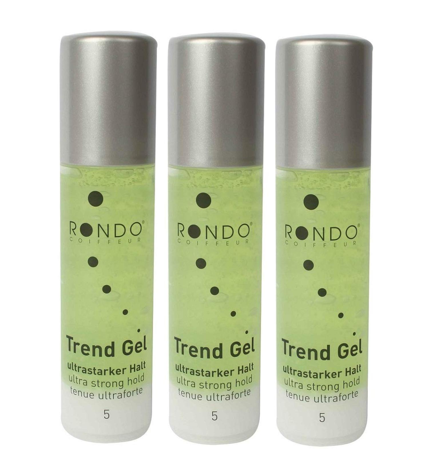 Rondo Trend Gel Pack of 3 bottles of ultra-resistant styling gel 100 ml