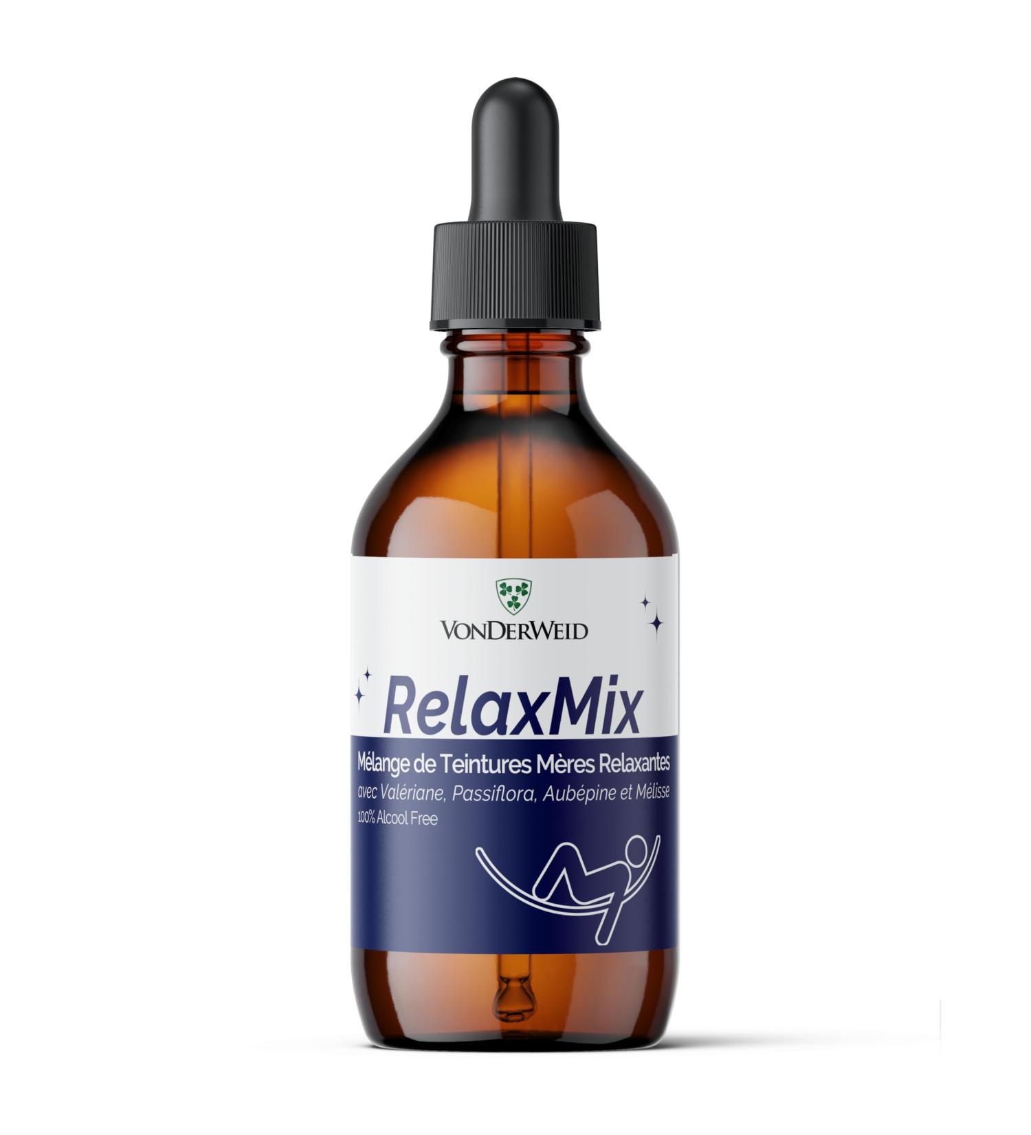 Vonderweid - RelaxMix | Hawthorn Mother Tincture Blend + Valerian + Passionflower + Lemon Balm | Relaxing Supplement | Total Ultrasonic Extract | Alcohol-free Glyceric Macerate | 100ml - Buy Online on GoSupps.com