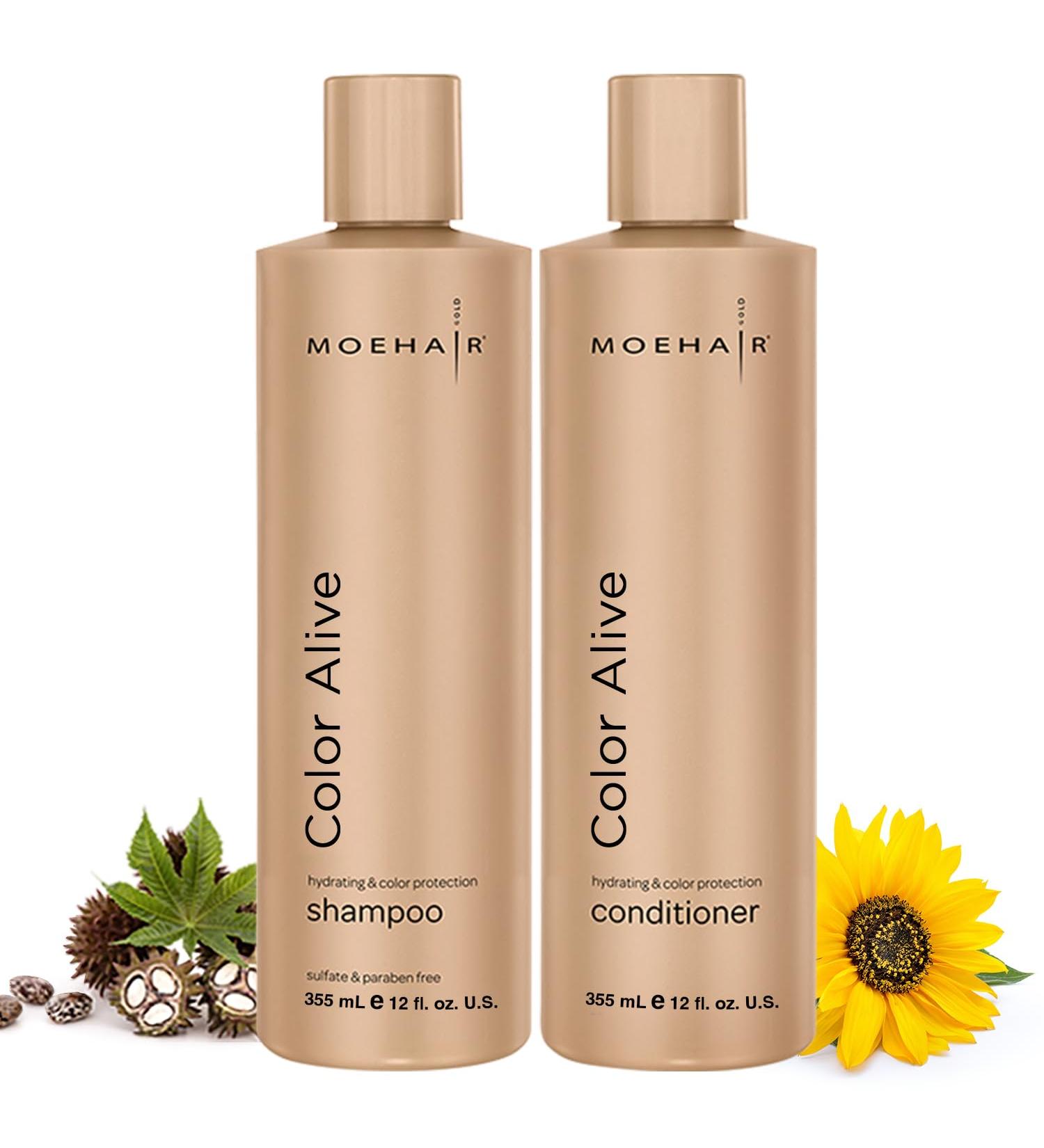 MOEHAIR Color Alive Shampoo & Conditioner Set - 12 Fl. Oz | Boost Vibrancy & Shine | Fade-Proof Color Protection | Sulfate & Paraben-Free | Salon-Grade Hair Care - Buy Online on GoSupps.com