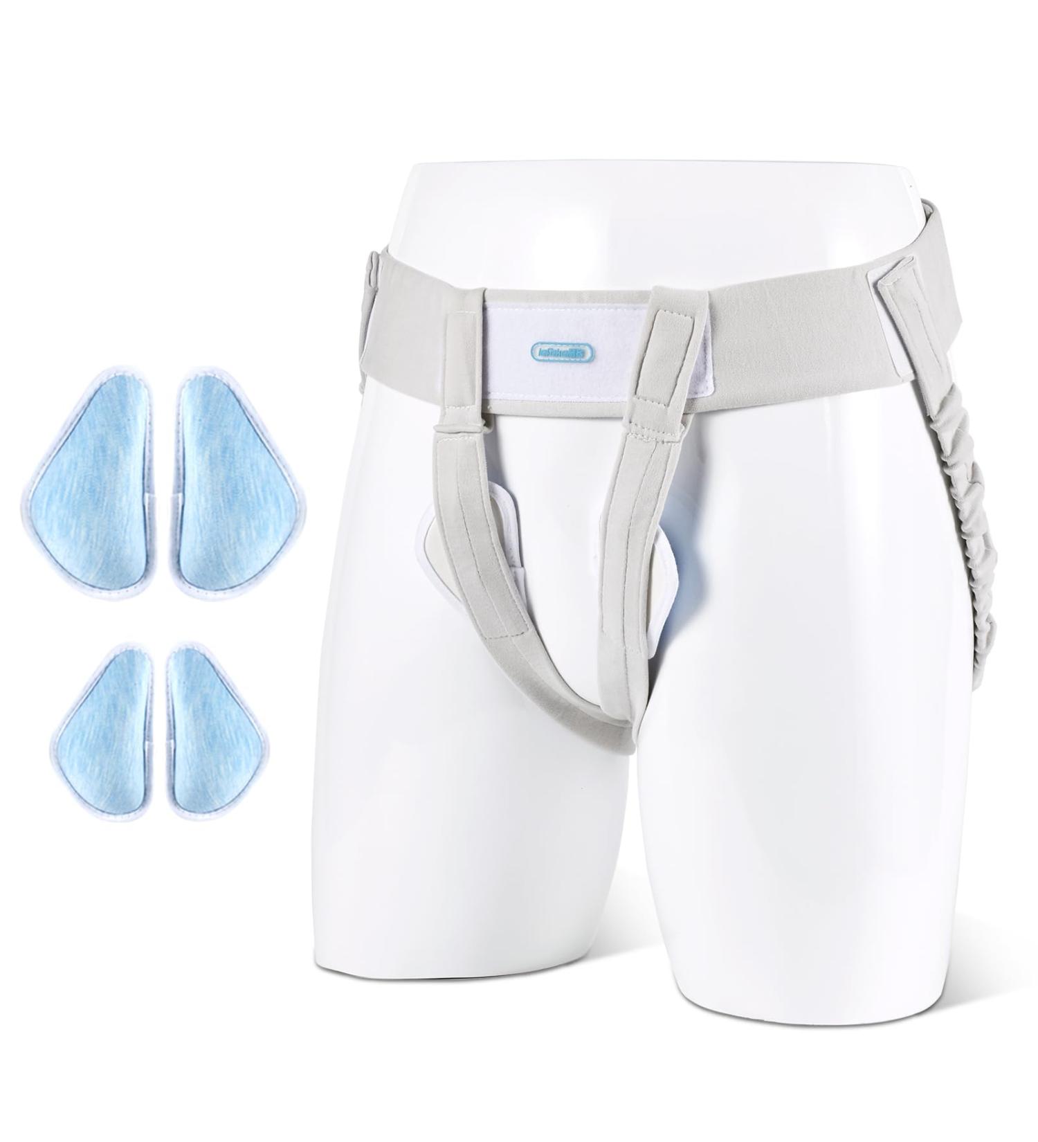 Hernia Belts for Men - LEFEKE Inguinal Support Truss for Pain Relief | Adjustable Waist Strap for Post-Surgical Comfort | Lightweight & Comfortable with 4 Removable Pads - Buy Online on GoSupps.com