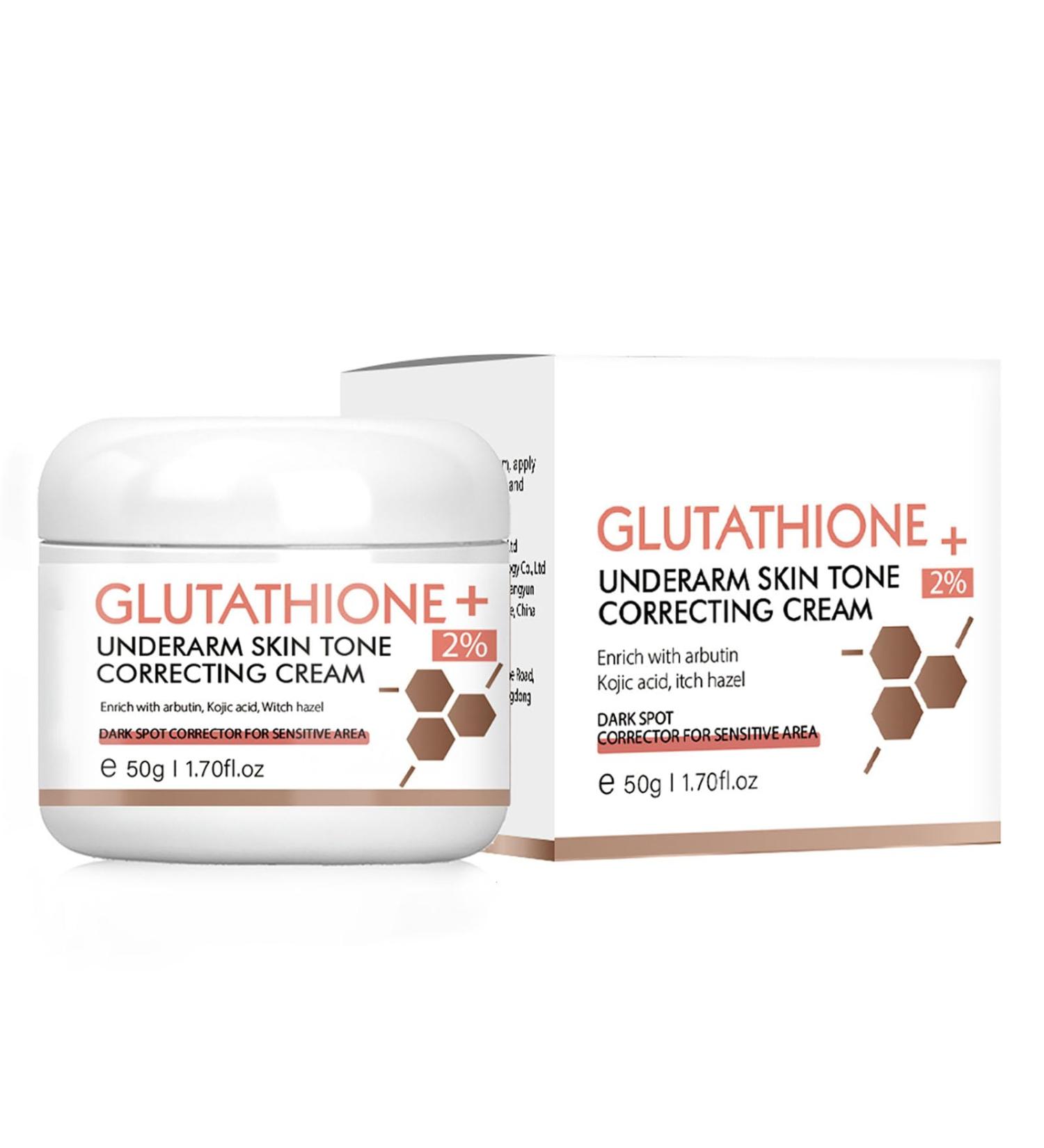 Glutathione Face Cream - Even Skin Tone Face Cream - Kojic Acid Face Cream - Sensitive Moisturising Cream - Face Moisturiser Cream - Anti Wrinkle Anti Aging Skin Tone Correcting (50g) - Buy Online on GoSupps.com