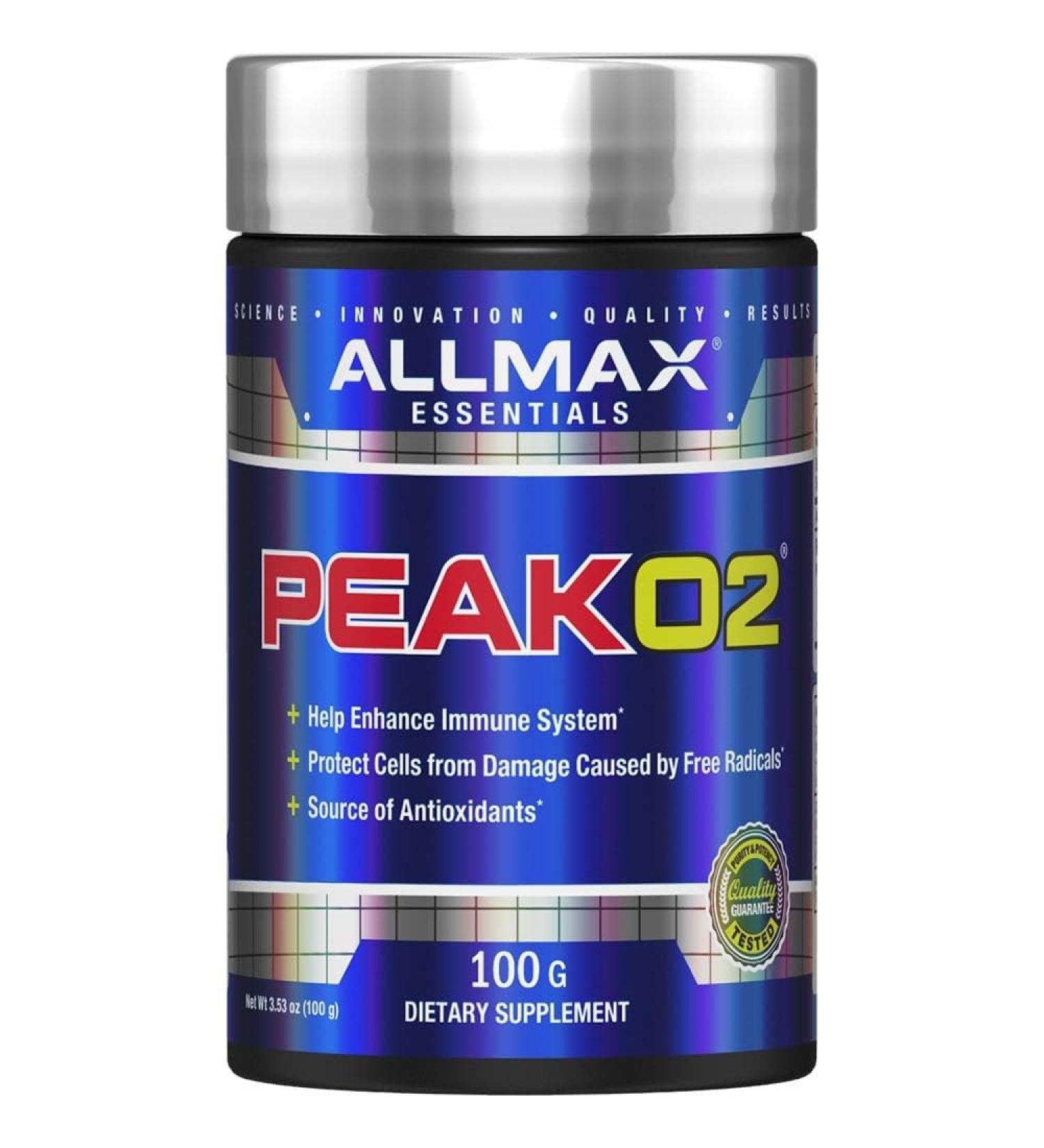 ALLMAX Essentials PEAK02 - Immune System Support Antioxidants Vegetarian & Gluten Free - 100g 100 Servings - Shop Internationally - Buy Online on GoSupps.com